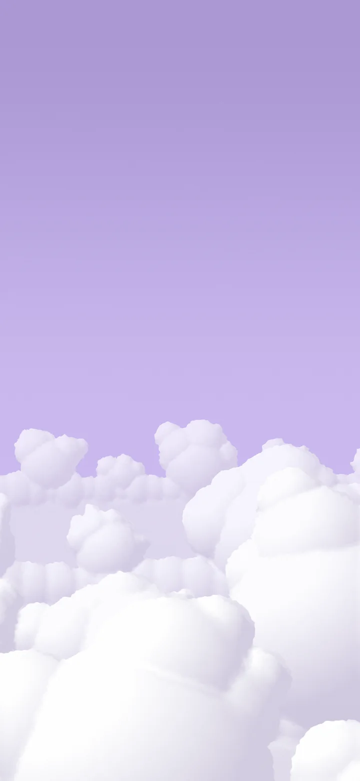Lavender Fluffy Clouds wallpaper for iPhone and Android