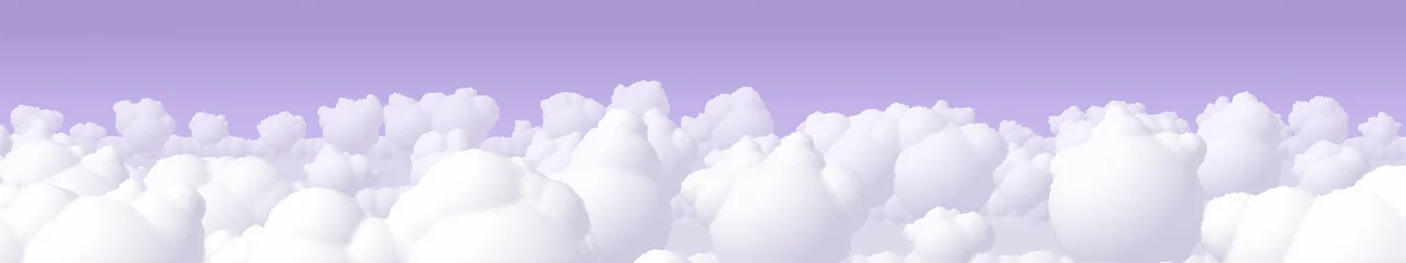 Lavender Fluffy Clouds triple monitor wallpaper, 7680 × 1440