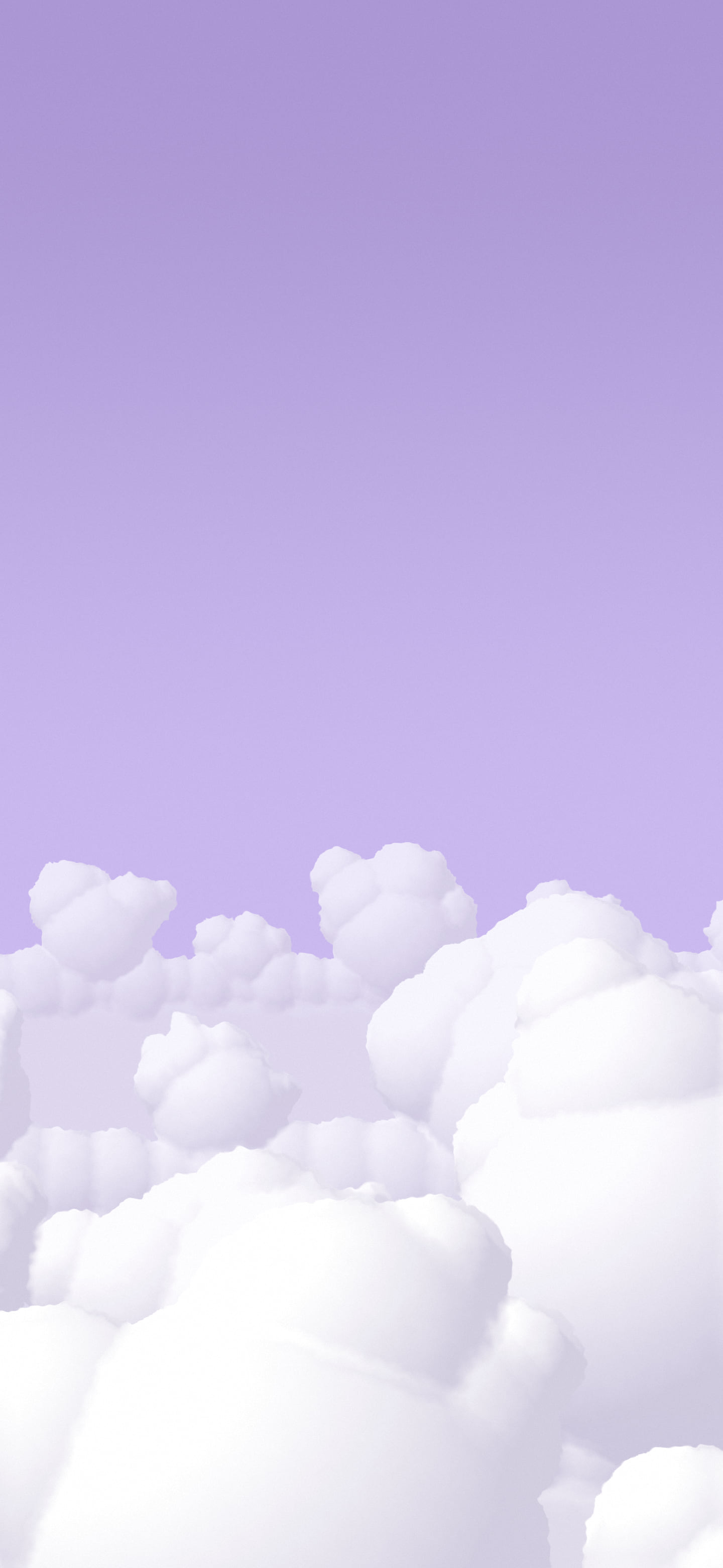 Lavender Fluffy Clouds wallpaper for iPhone and Android