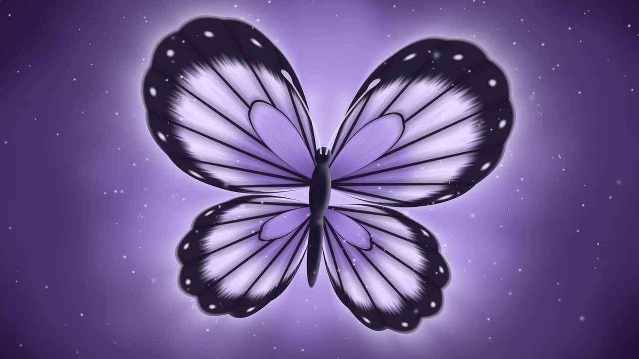 Lavender Glowing Butterfly desktop wallpaper in 4K