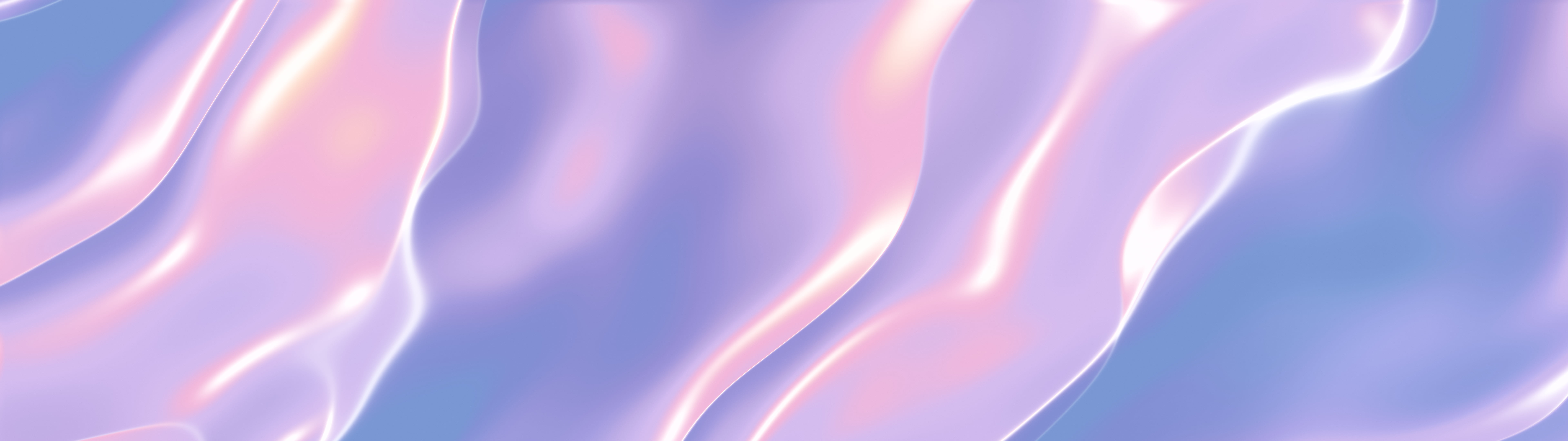 Lavender Holographic Foil Folds dual monitor wallpaper, 7680 × 2160