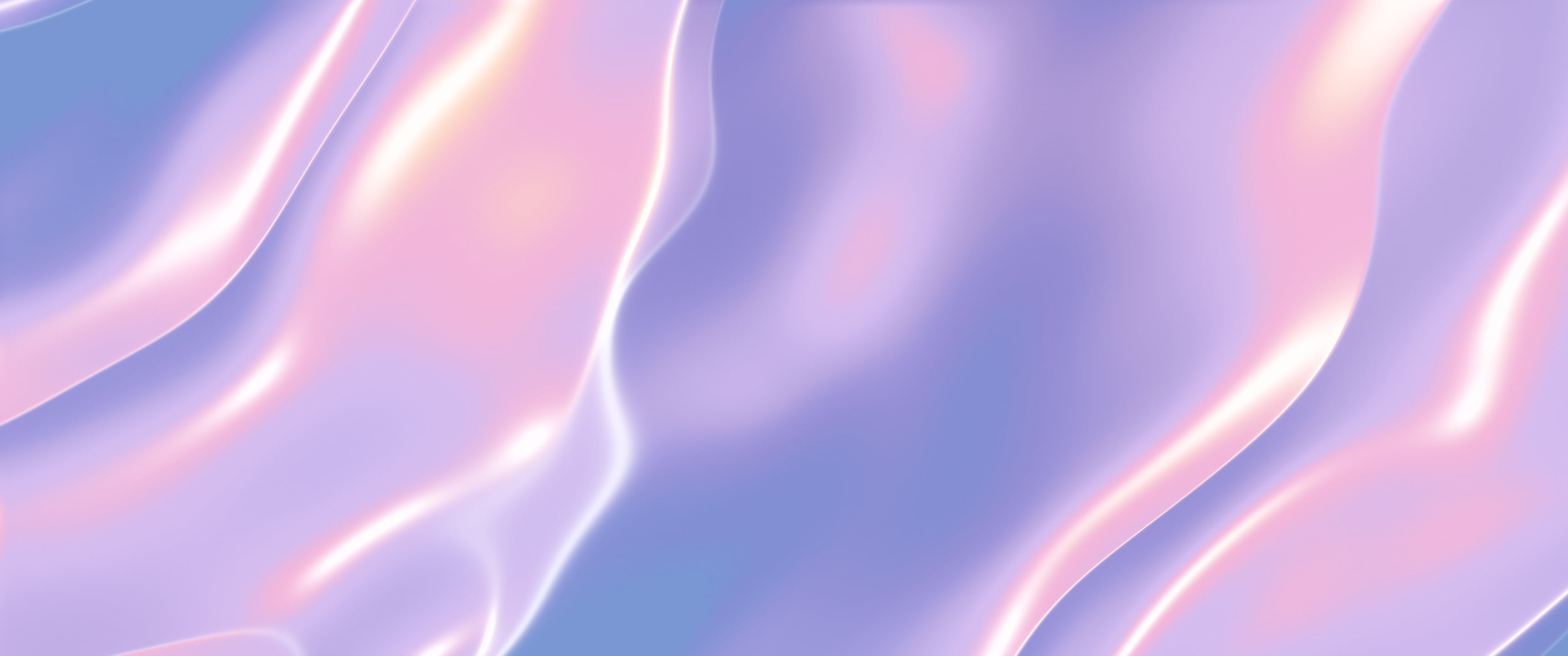 Lavender Holographic Foil Folds ultrawide wallpaper, 3440 × 1440