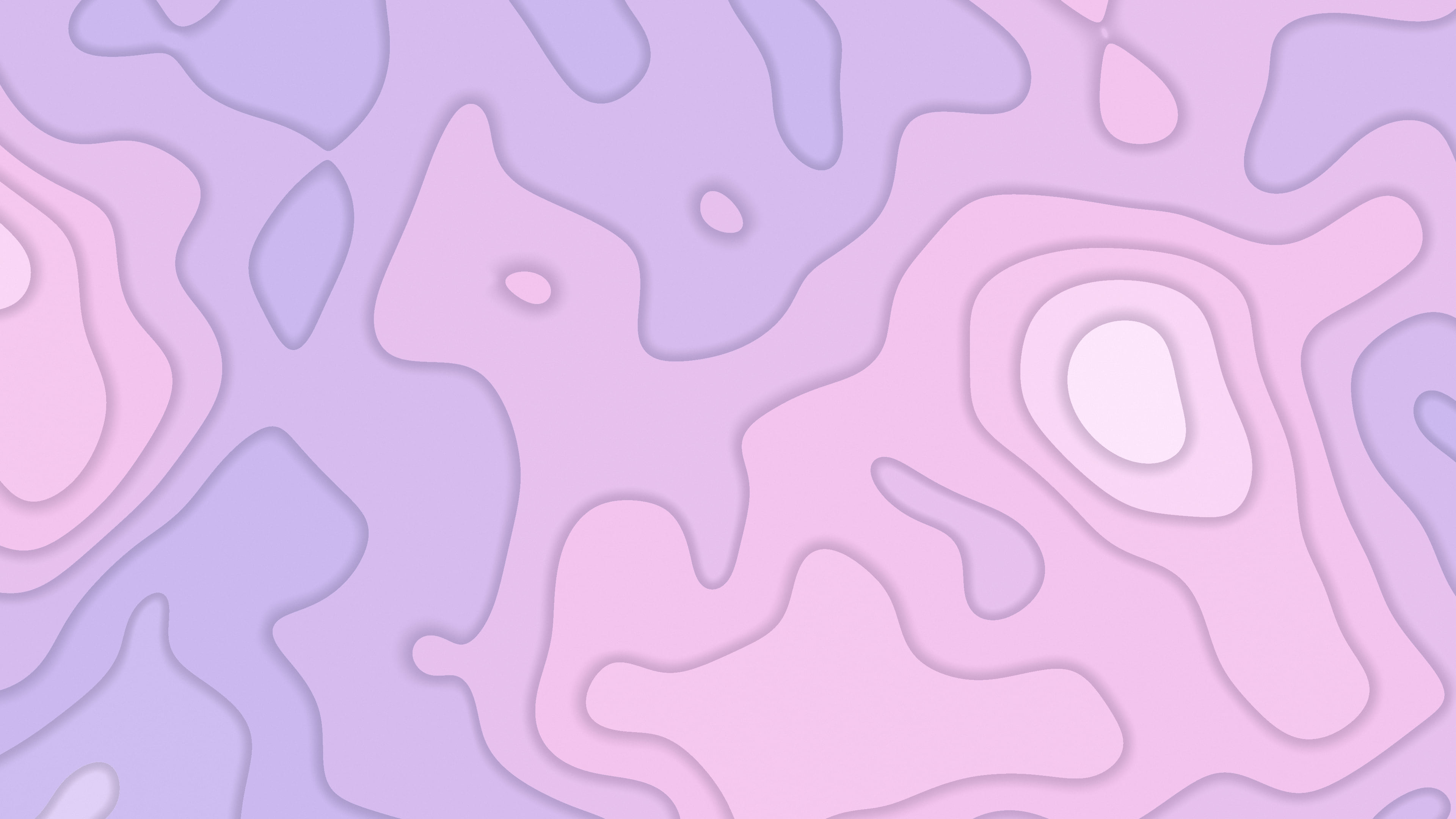 Lavender Layered Topographic desktop wallpaper in 4K