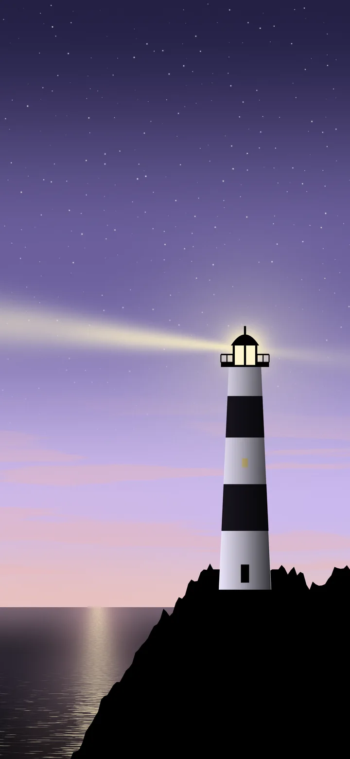 Lavender Lighthouse wallpaper for iPhone and Android