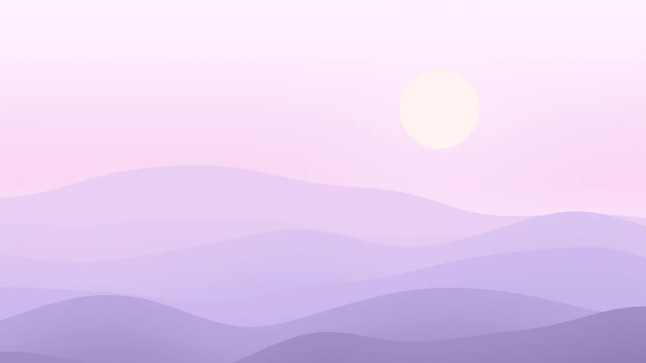 Lavender Minimalist Desert Dunes desktop wallpaper in 4K