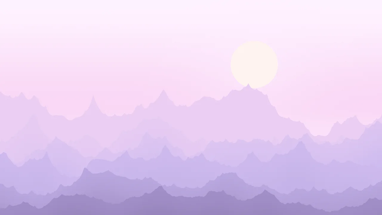 Lavender Minimalist Mountain Landscape desktop wallpaper in 4K