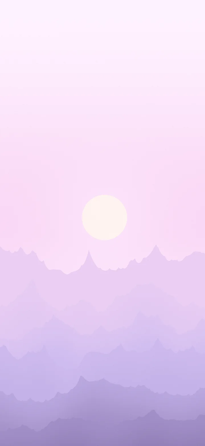 Lavender Minimalist Mountain Landscape wallpaper for iPhone and Android
