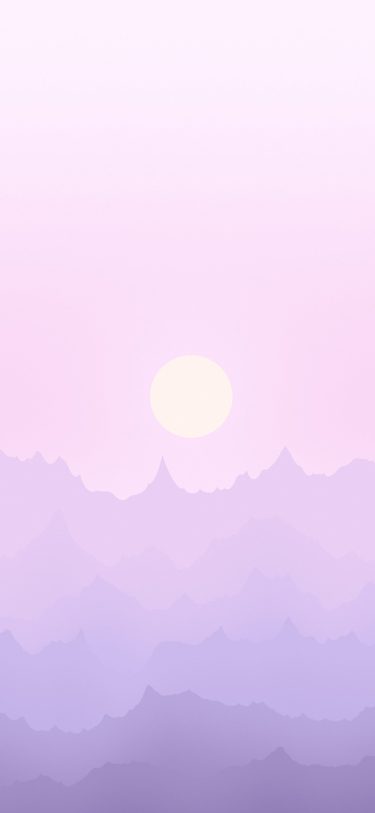 Lavender Minimalist Mountain Landscape wallpaper for iPhone and Android