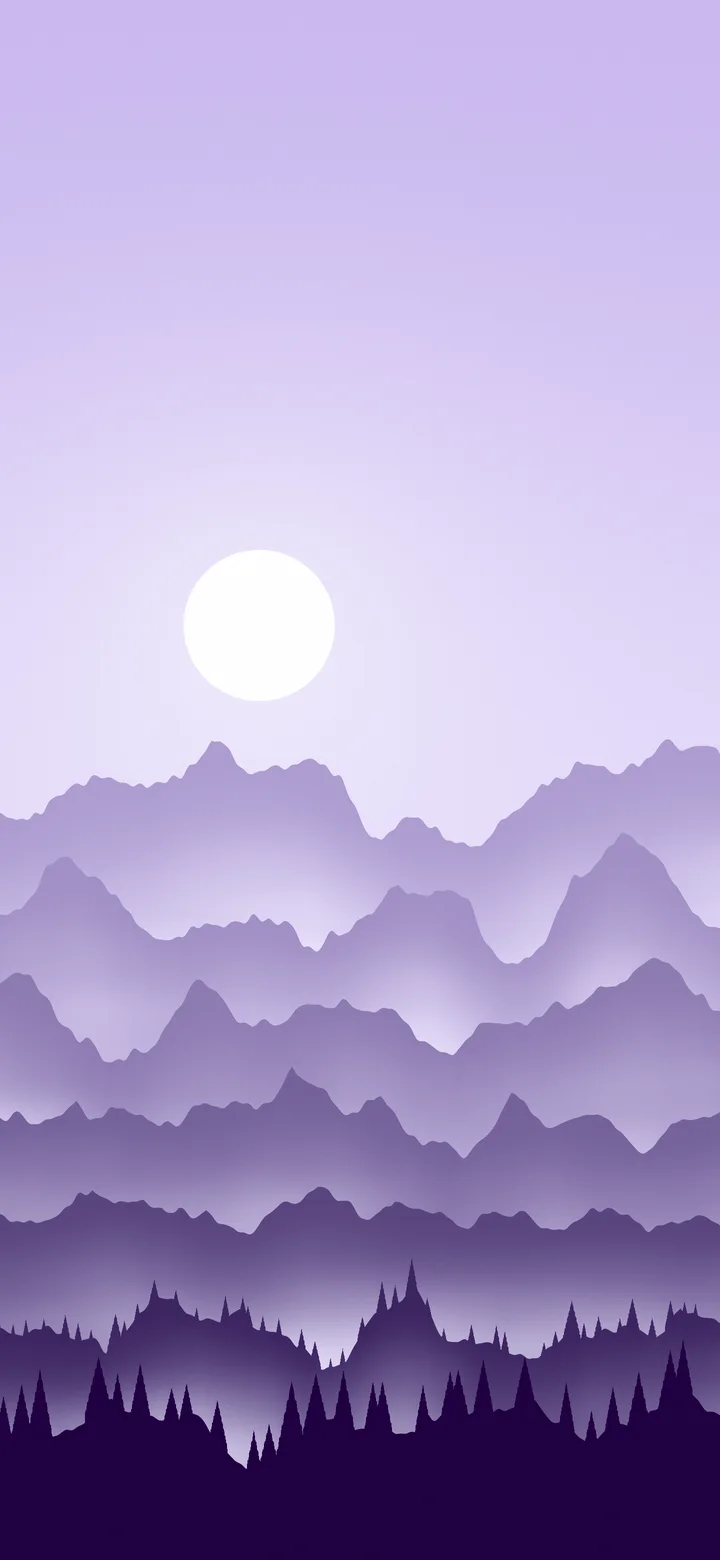 Lavender Misty Mountains wallpaper for iPhone and Android