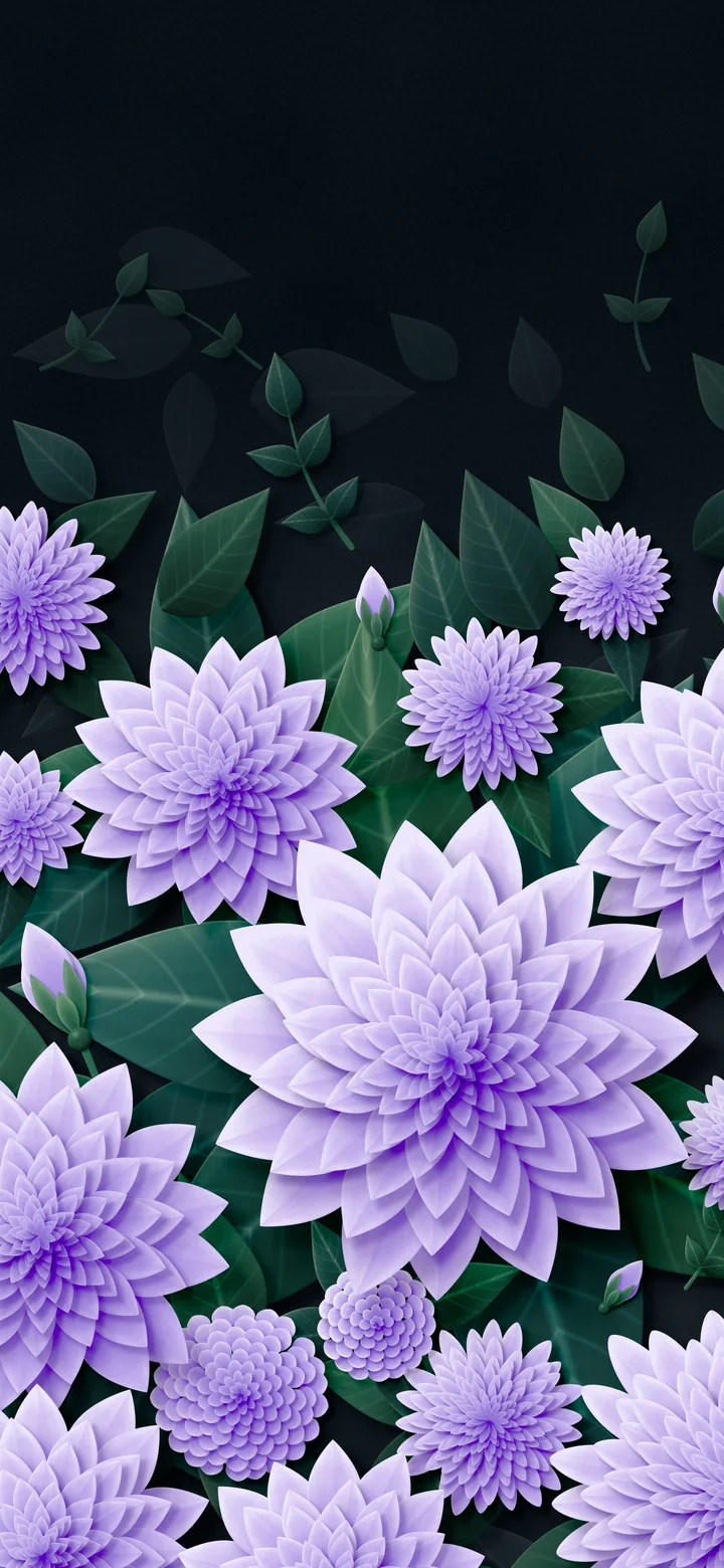 Lavender Paper Dahlias wallpaper for iPhone and Android
