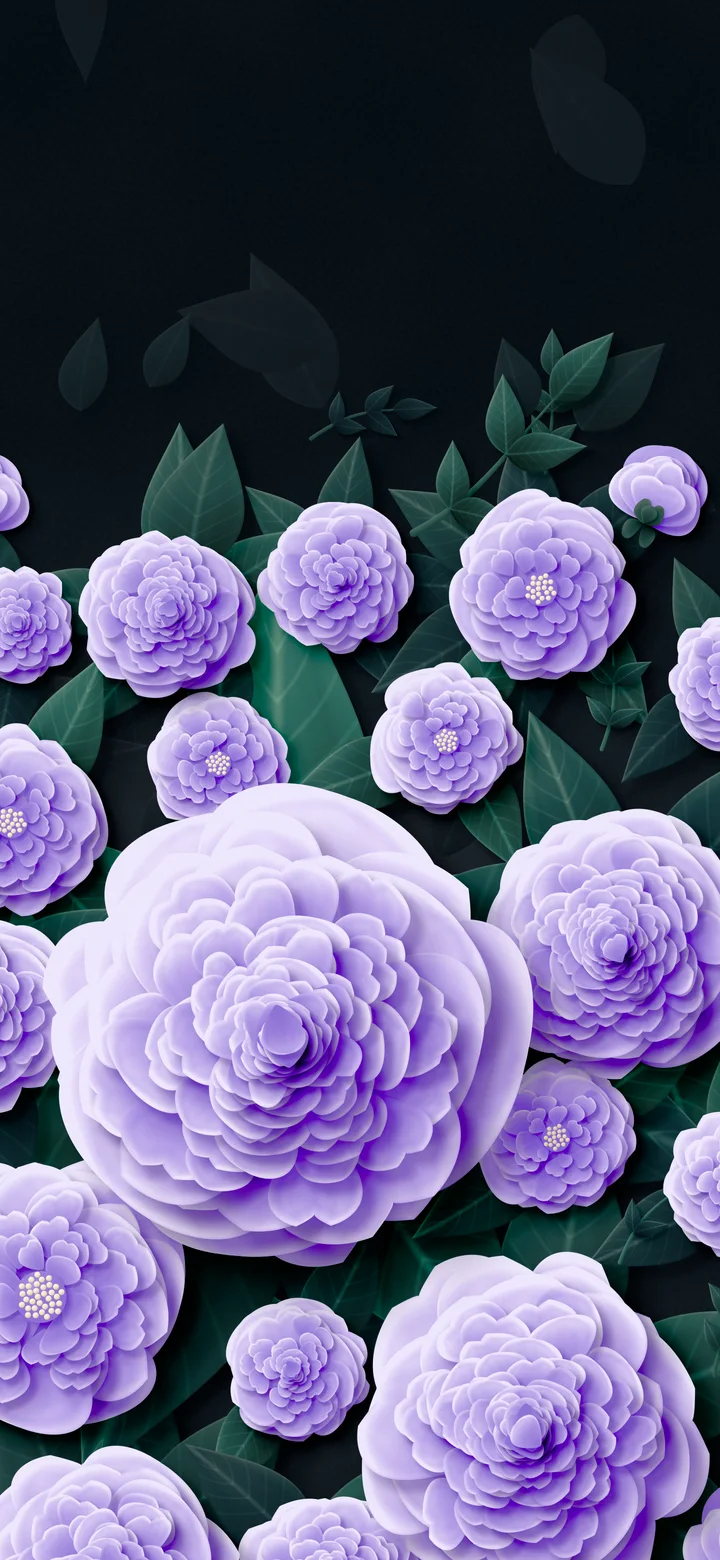 Lavender Paper Peonies wallpaper for iPhone and Android