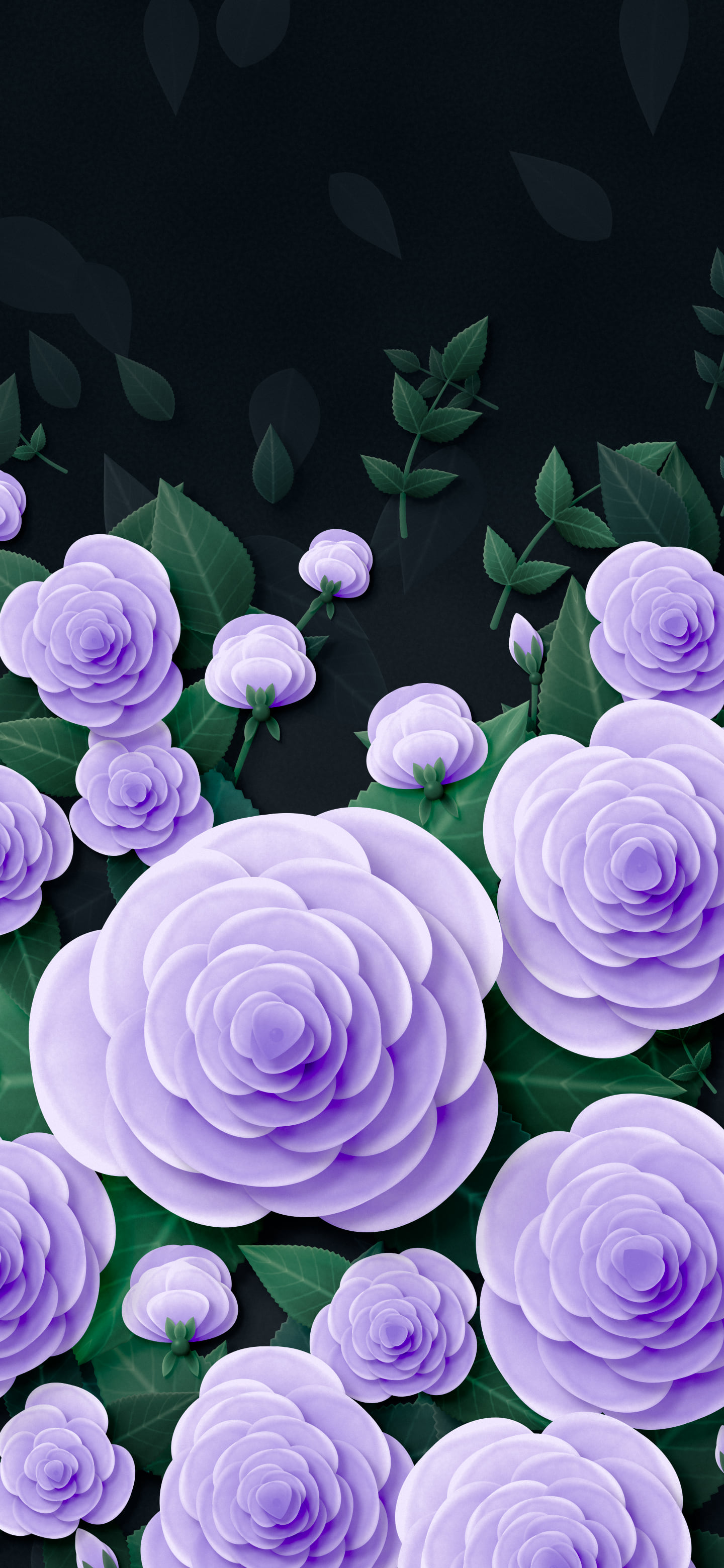Lavender Paper Roses wallpaper for iPhone and Android