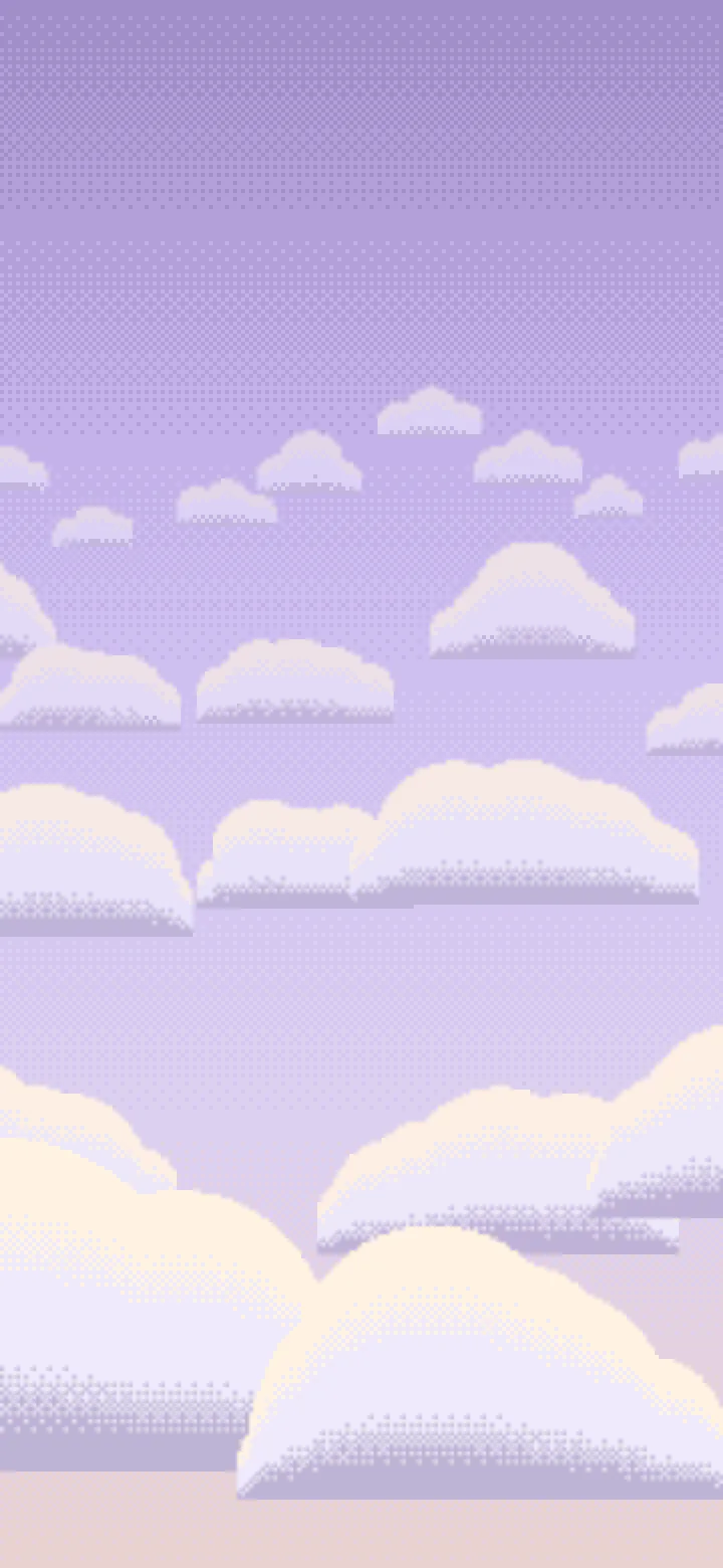 Lavender Pixel Art Clouds wallpaper for iPhone and Android
