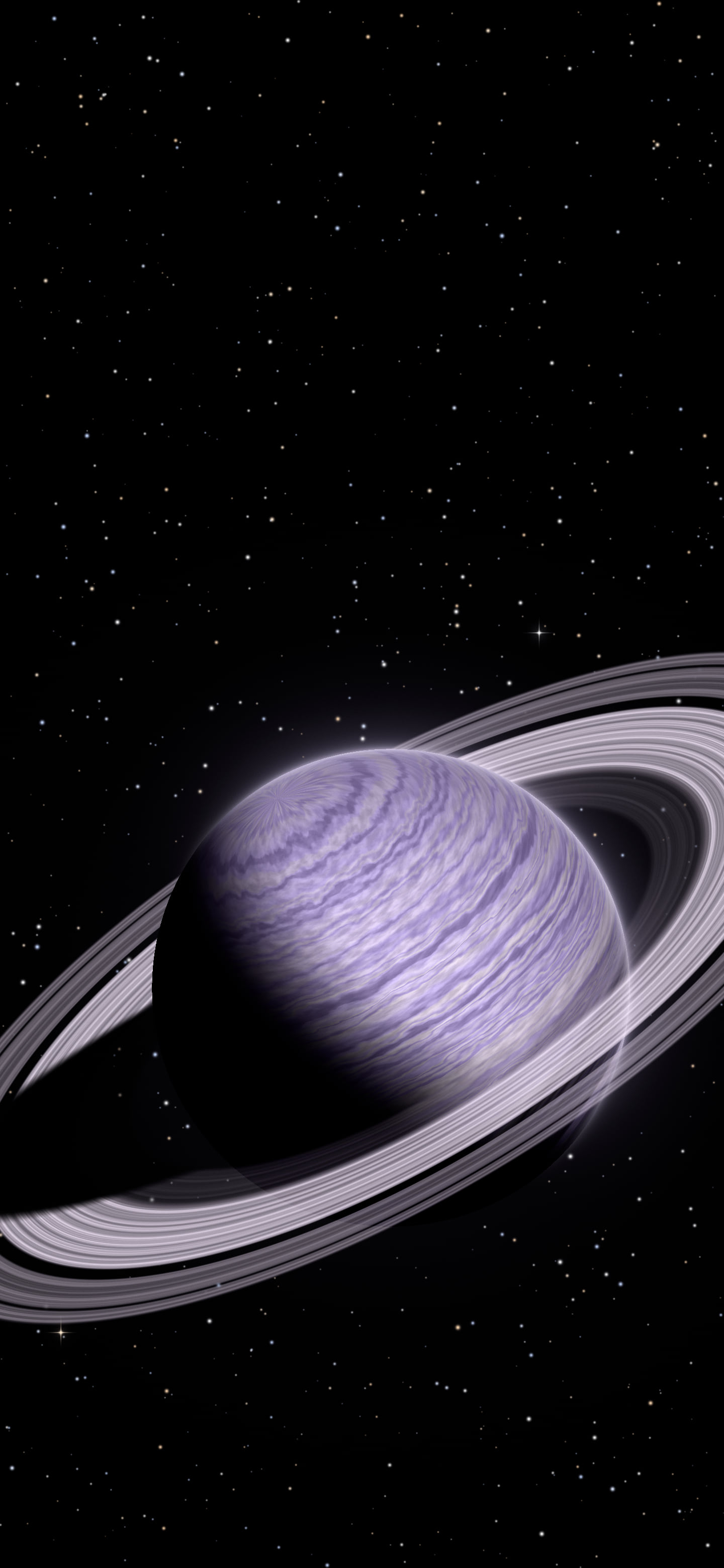 Lavender Ringed Saturn wallpaper for iPhone and Android