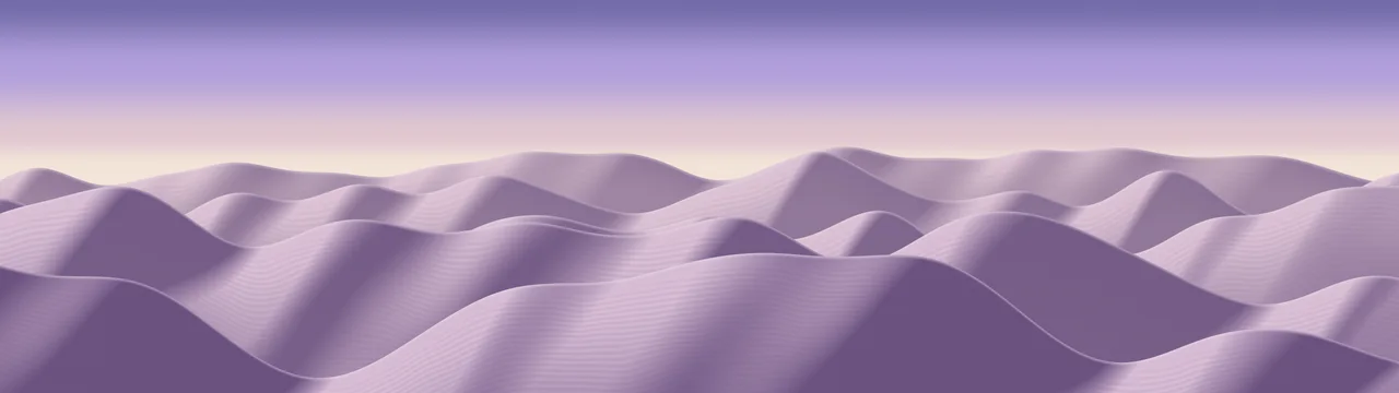 Lavender Sand Dunes dual monitor wallpaper, 7680 × 2160