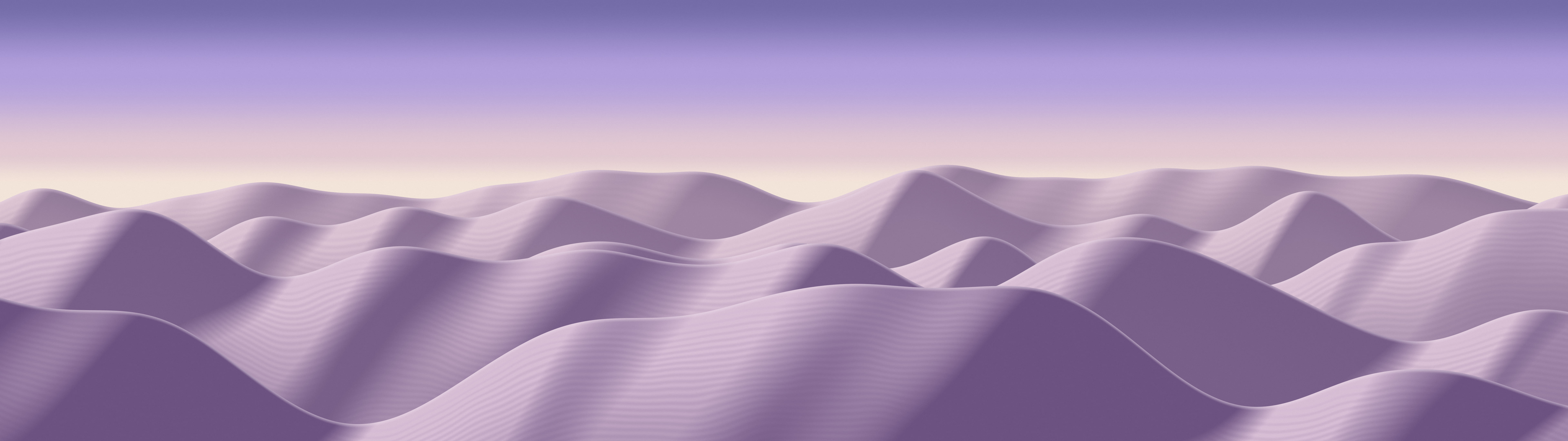 Lavender Sand Dunes dual monitor wallpaper, 7680 × 2160