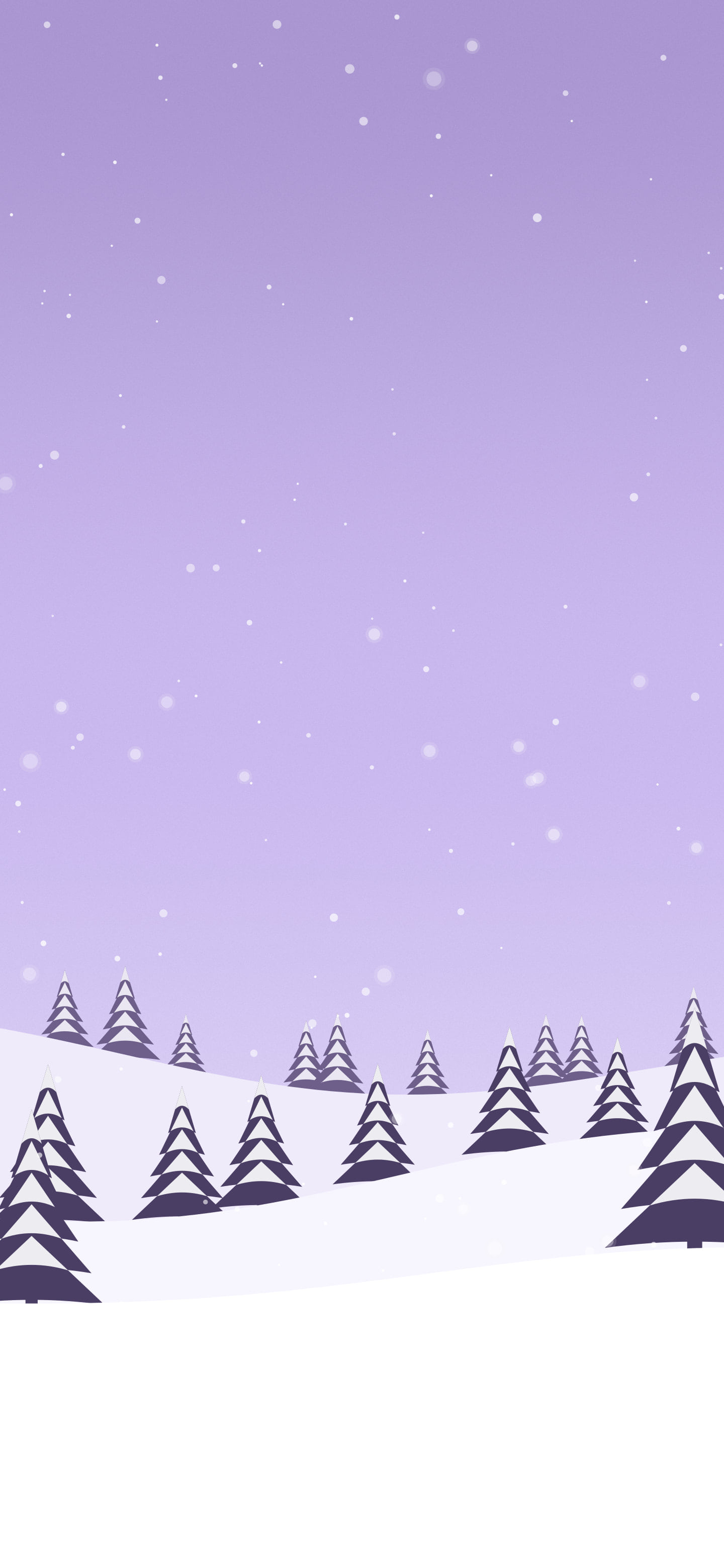 Lavender Snowy Forest wallpaper for iPhone and Android