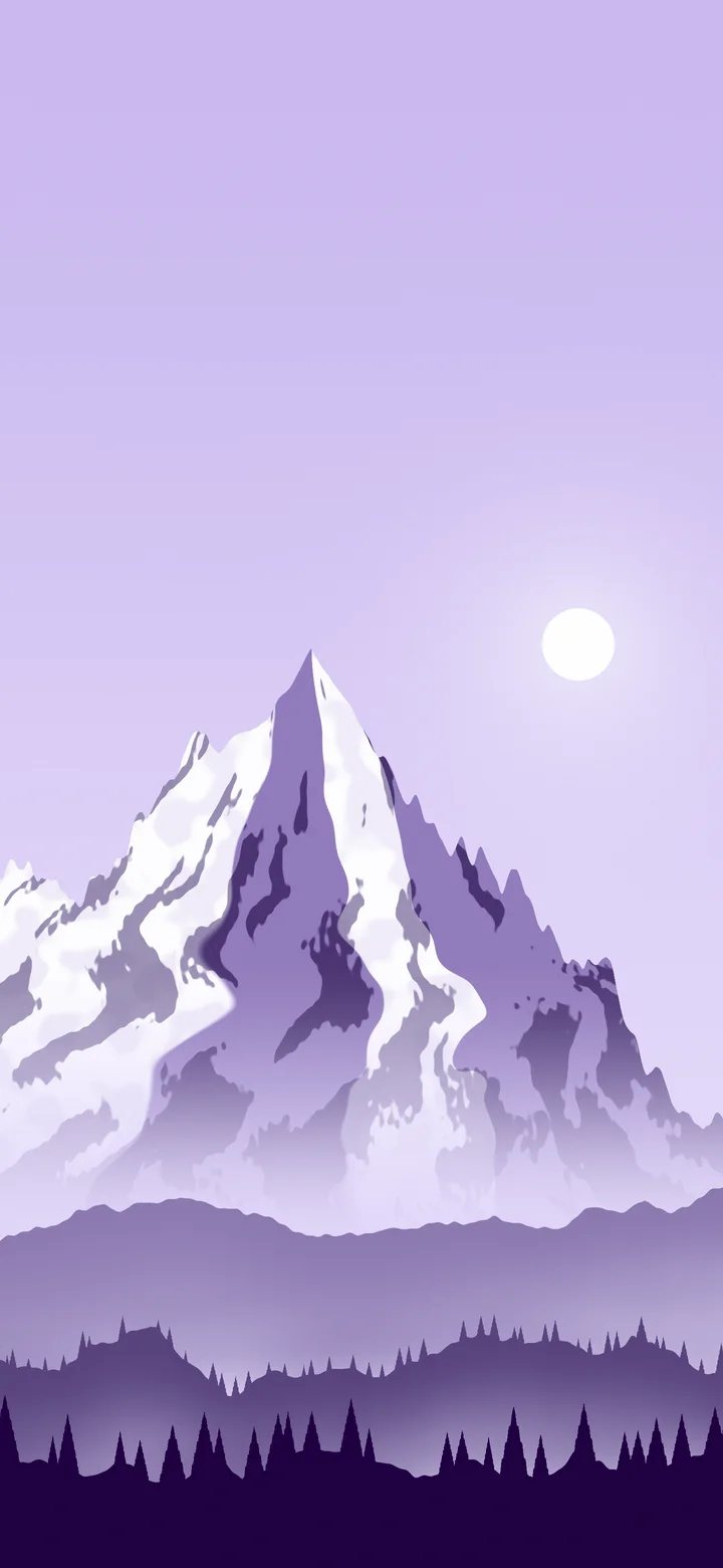 Lavender Snowy Mountain Peak wallpaper for iPhone and Android