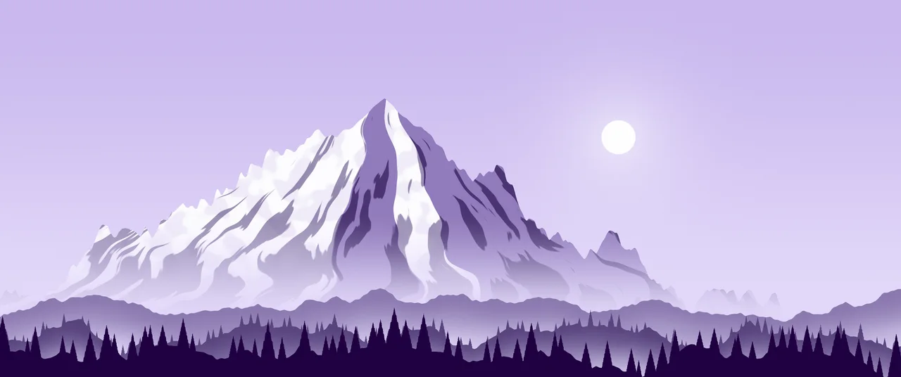 Lavender Snowy Mountain Peak ultrawide wallpaper, 3440 × 1440