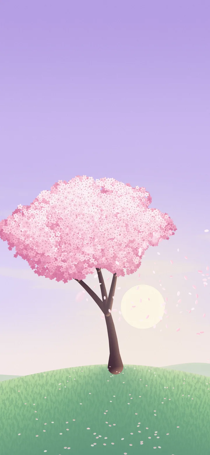 Lavender Spring Blossom Tree wallpaper for iPhone and Android