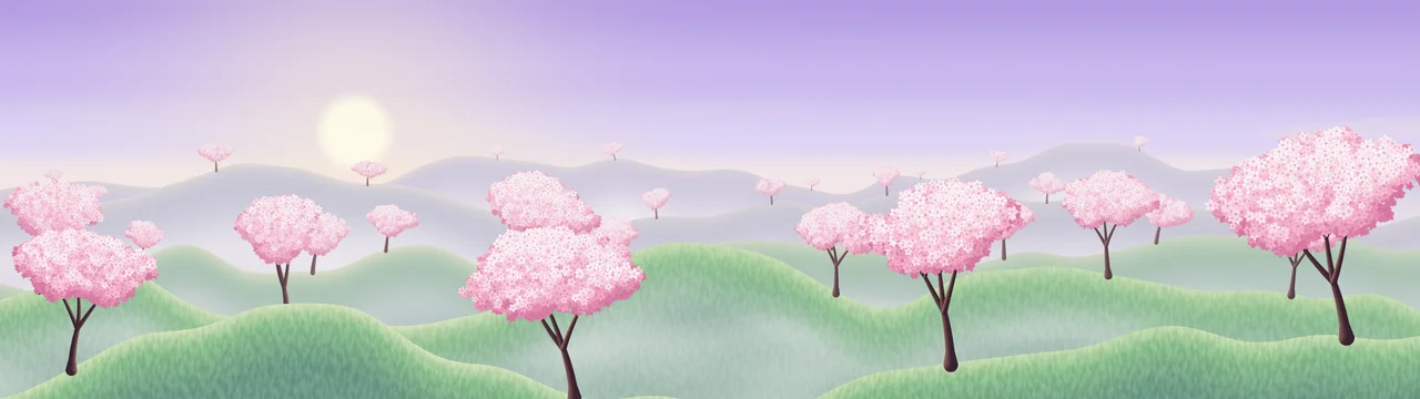 Lavender Spring Hills in Bloom dual monitor wallpaper, 7680 × 2160