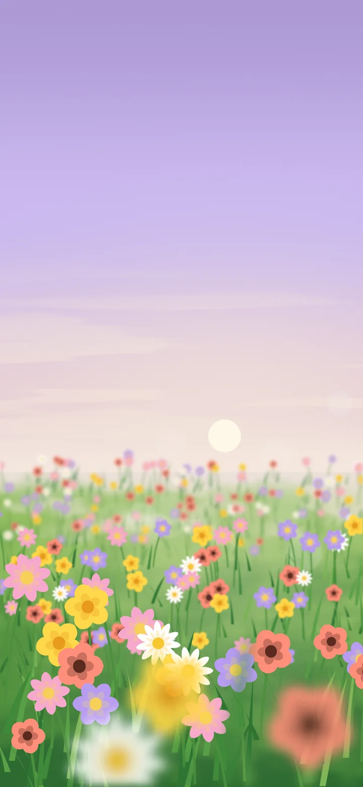 Lavender Wildflower Meadow wallpaper for iPhone and Android