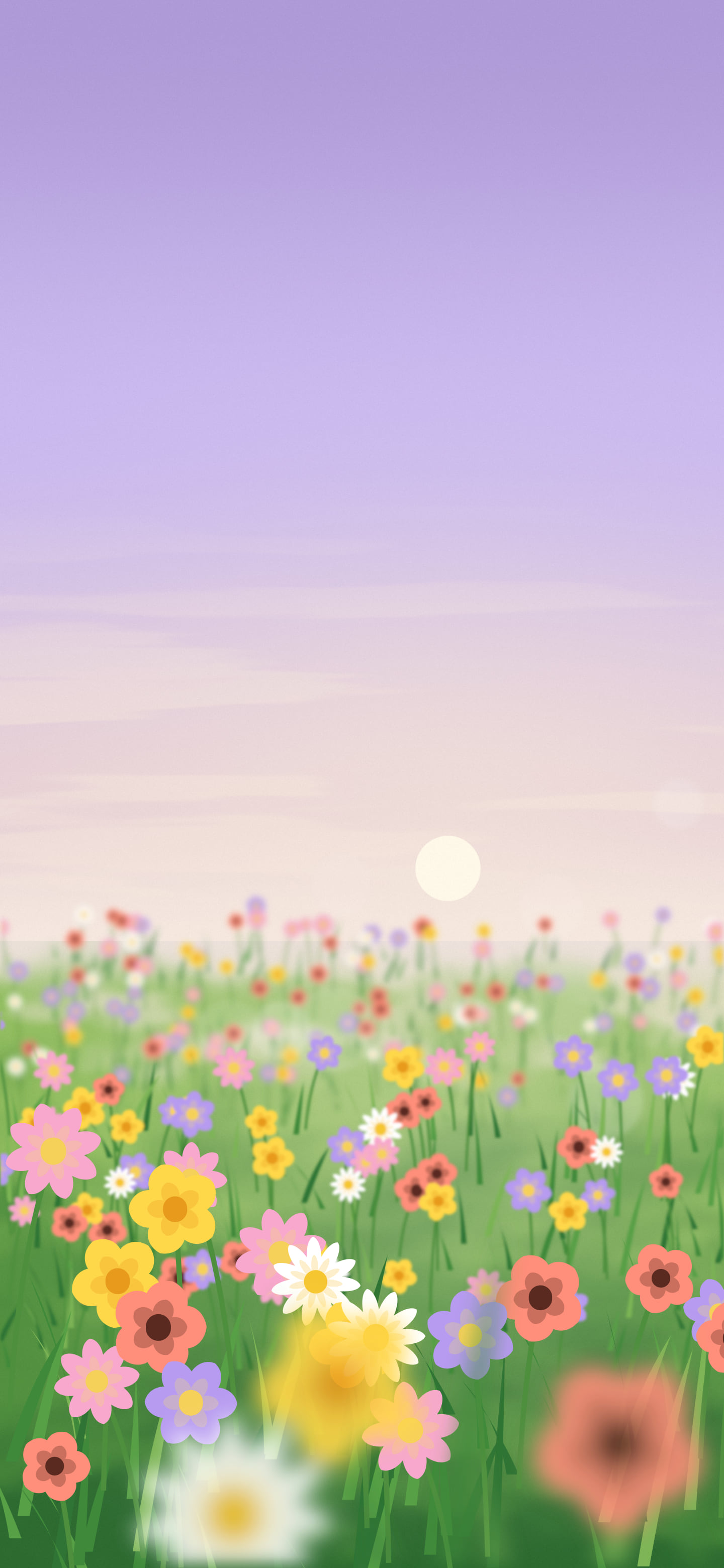Lavender Wildflower Meadow wallpaper for iPhone and Android
