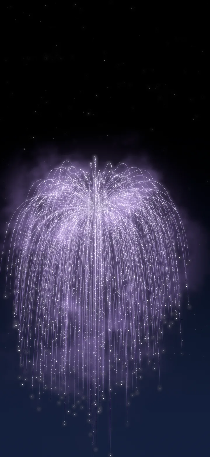 Lavender Willow Fireworks wallpaper for iPhone and Android