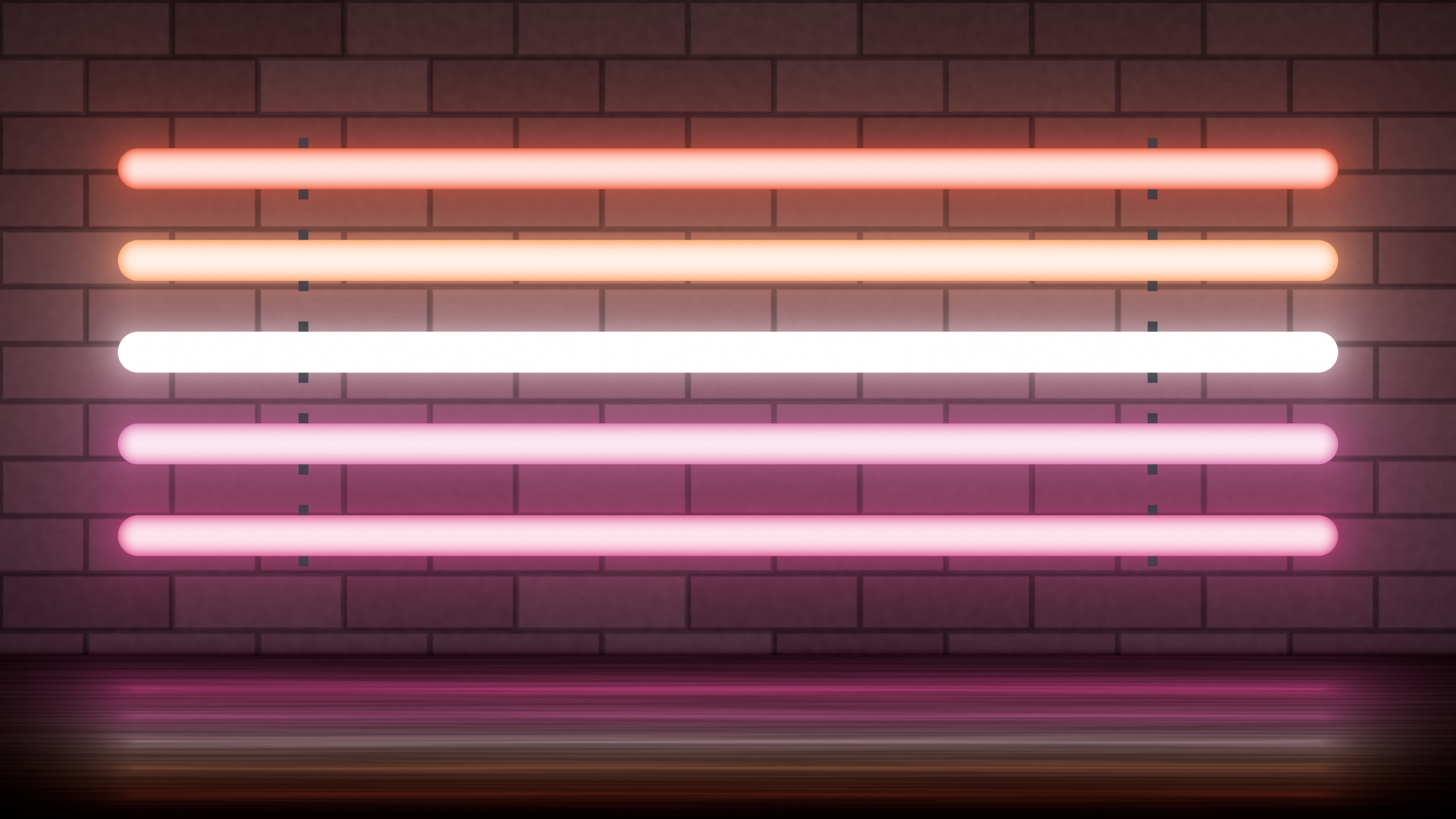 Lesbian Neon Pride Flag desktop wallpaper in 4K