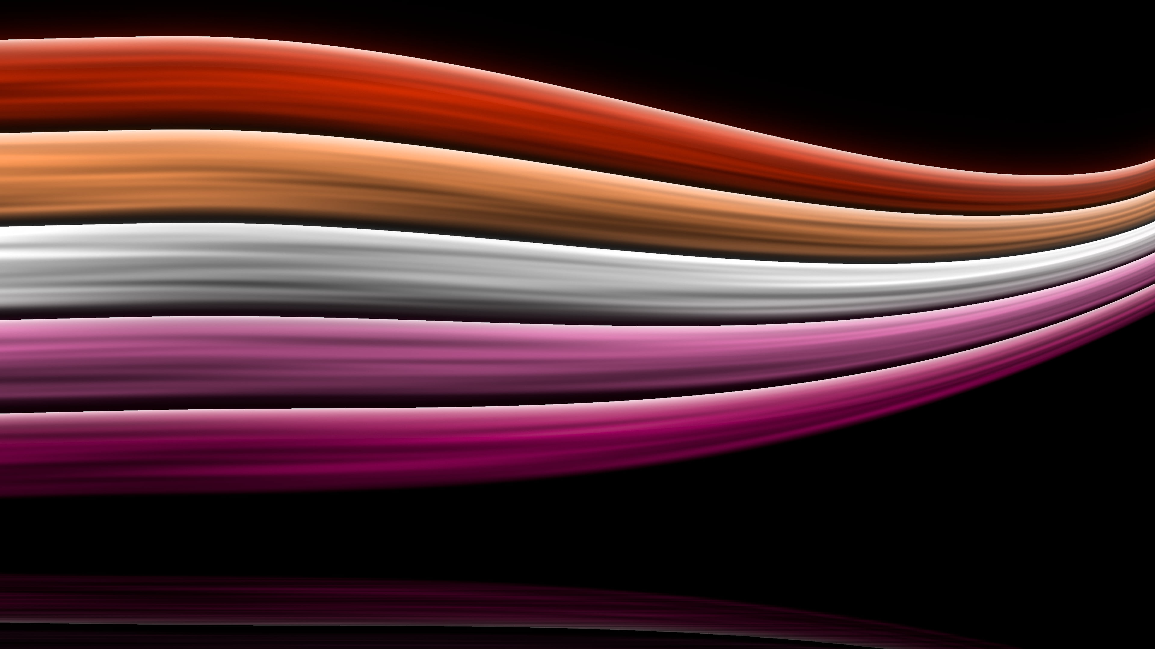 Lesbian Pride Flag Light Streams desktop wallpaper in 4K