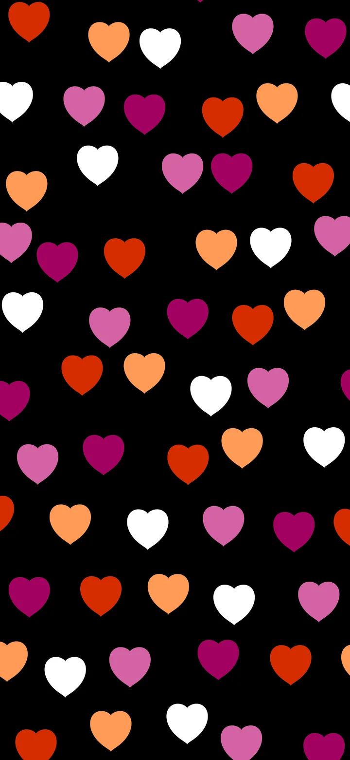Lesbian Pride Heart Pattern wallpaper for iPhone and Android