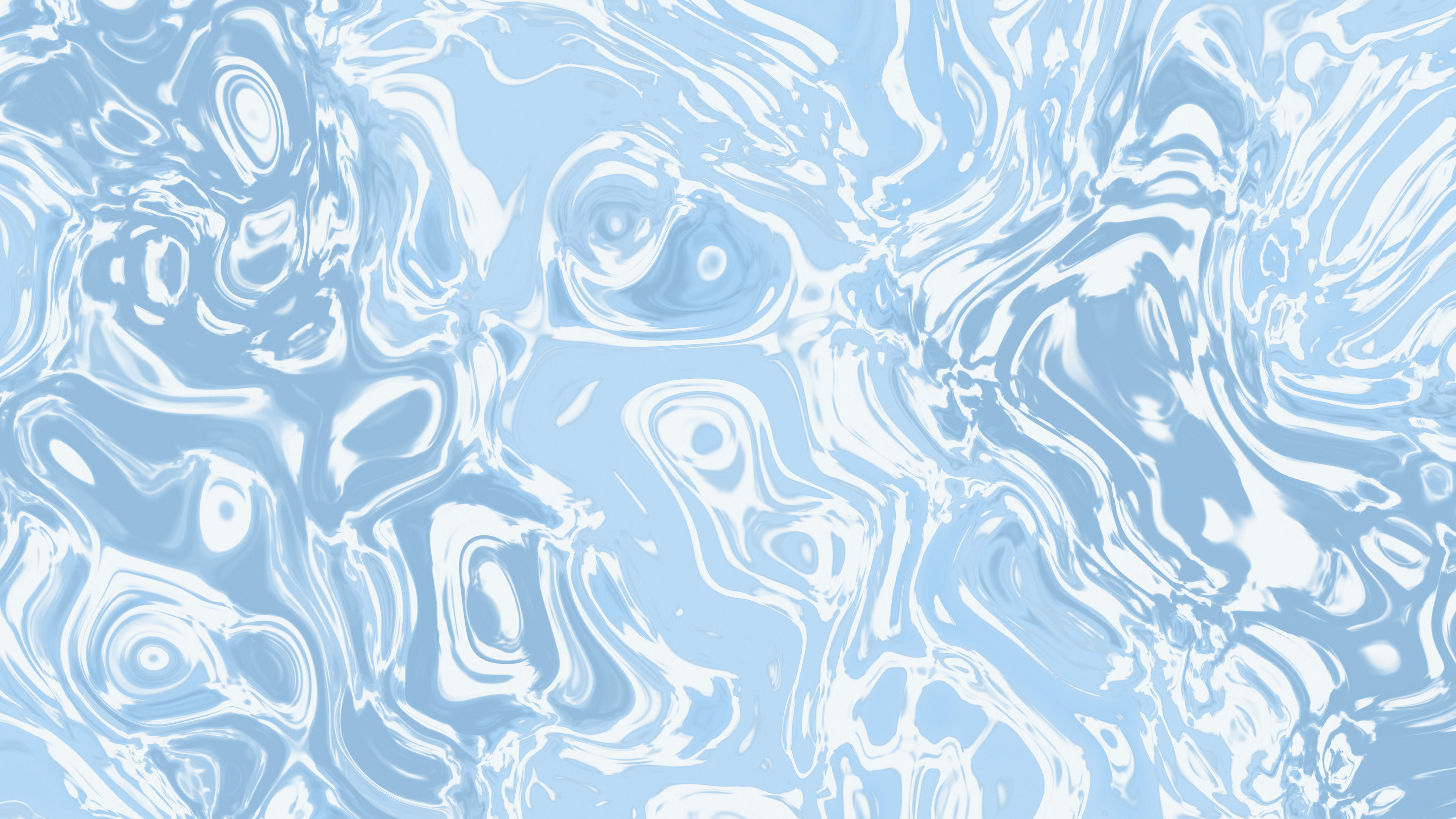 Light Blue and Cream Liquid Marble desktop wallpaper in 4K