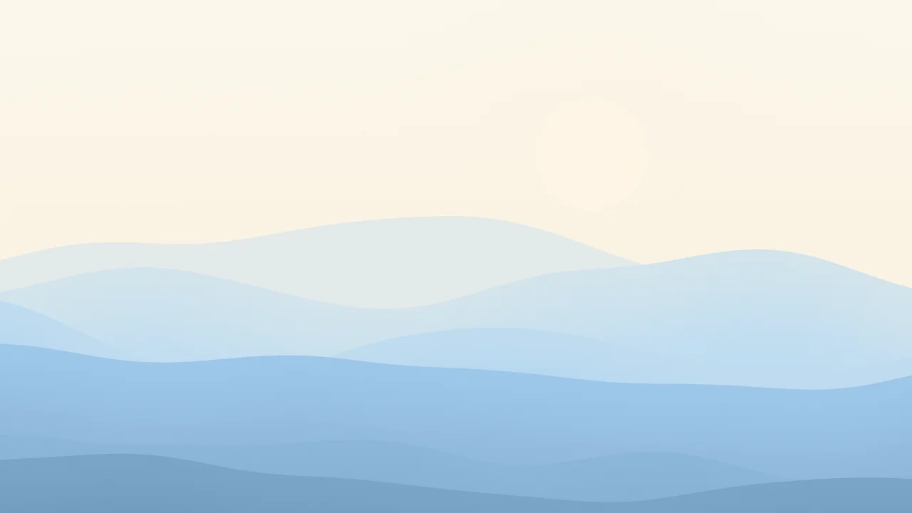 Light Blue and Cream Minimalist Desert Dunes desktop wallpaper in 4K
