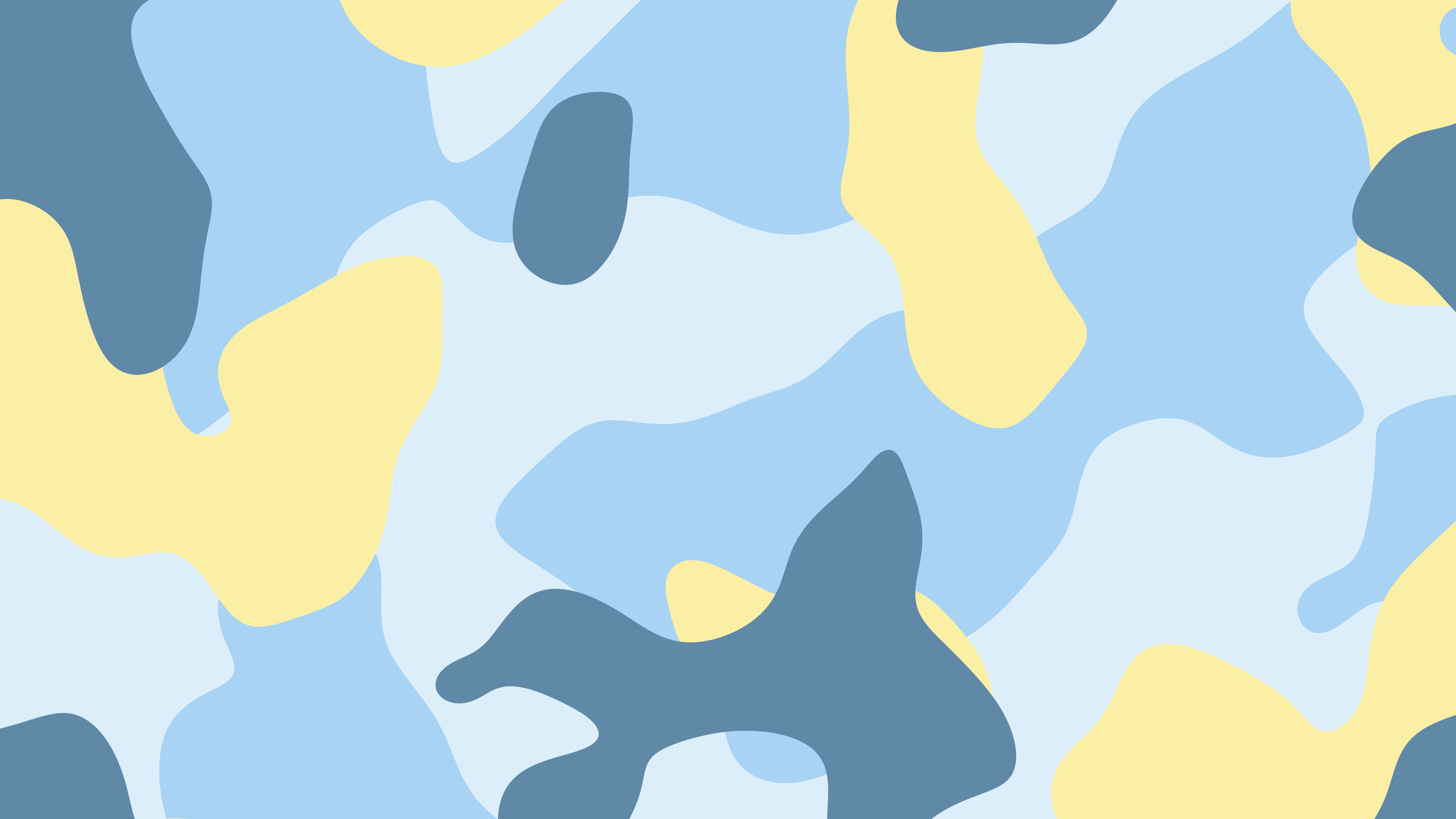 Light Blue and Pastel Yellow Camo desktop wallpaper in 4K