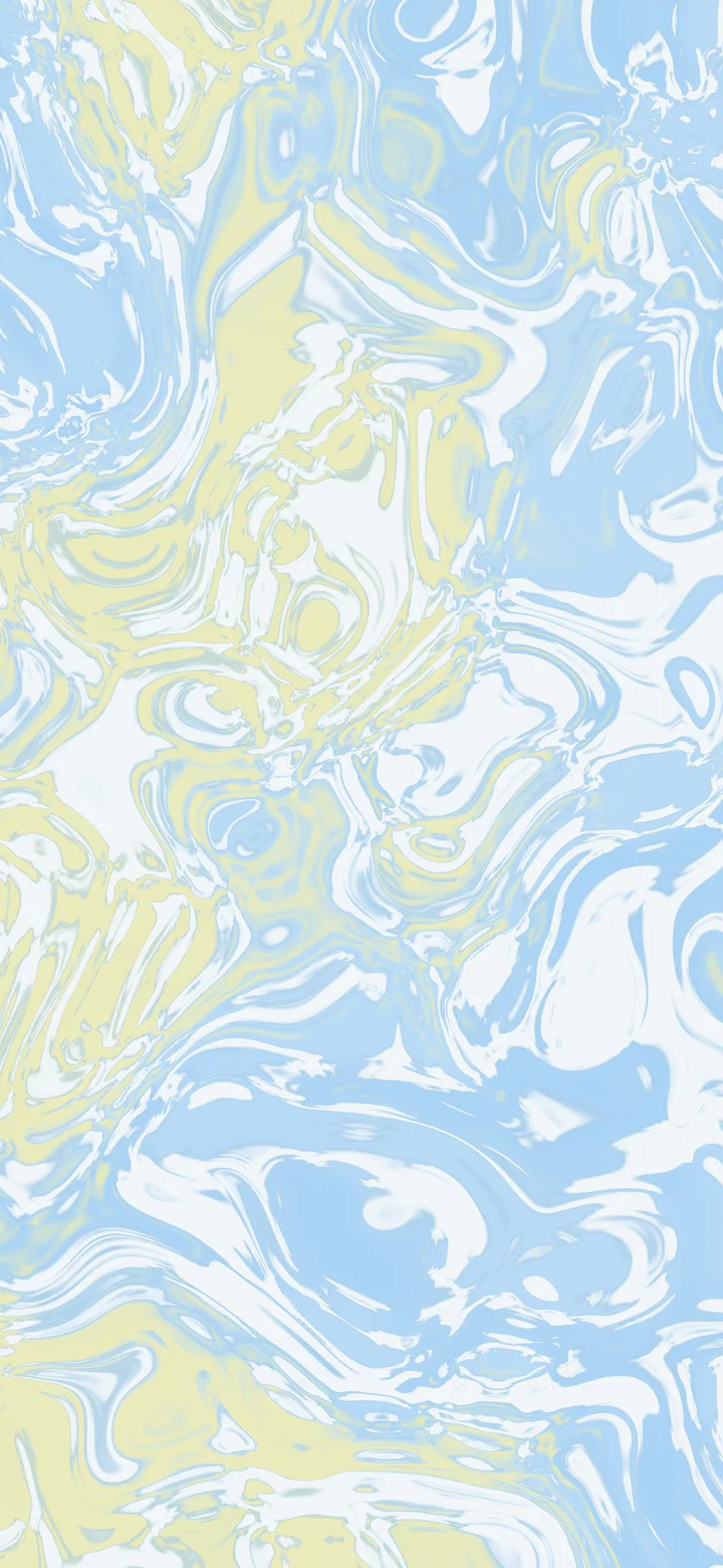 Light Blue and Pastel Yellow Liquid Marble wallpaper for iPhone and Android