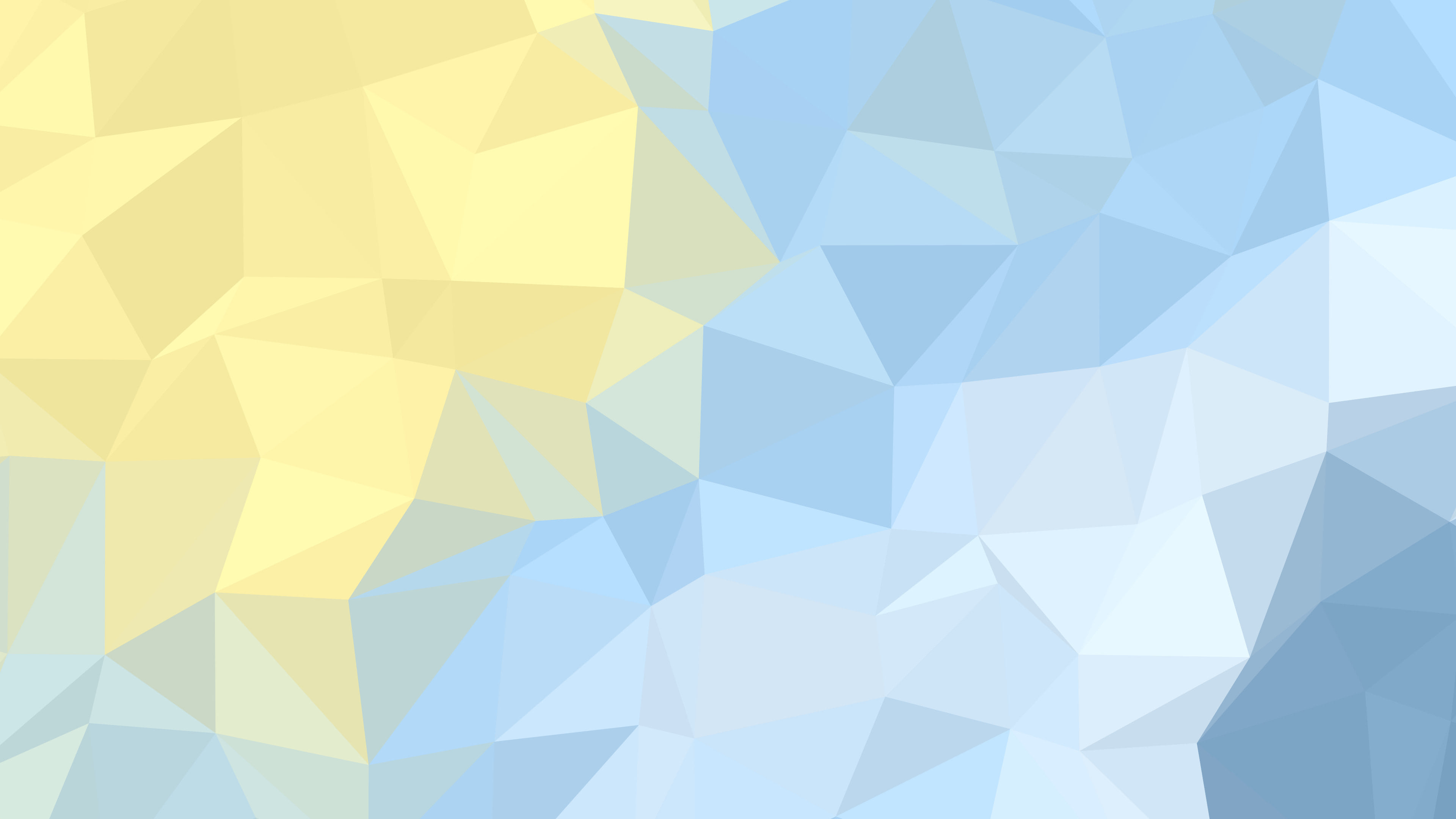 Light Blue and Pastel Yellow Low Poly desktop wallpaper in 4K