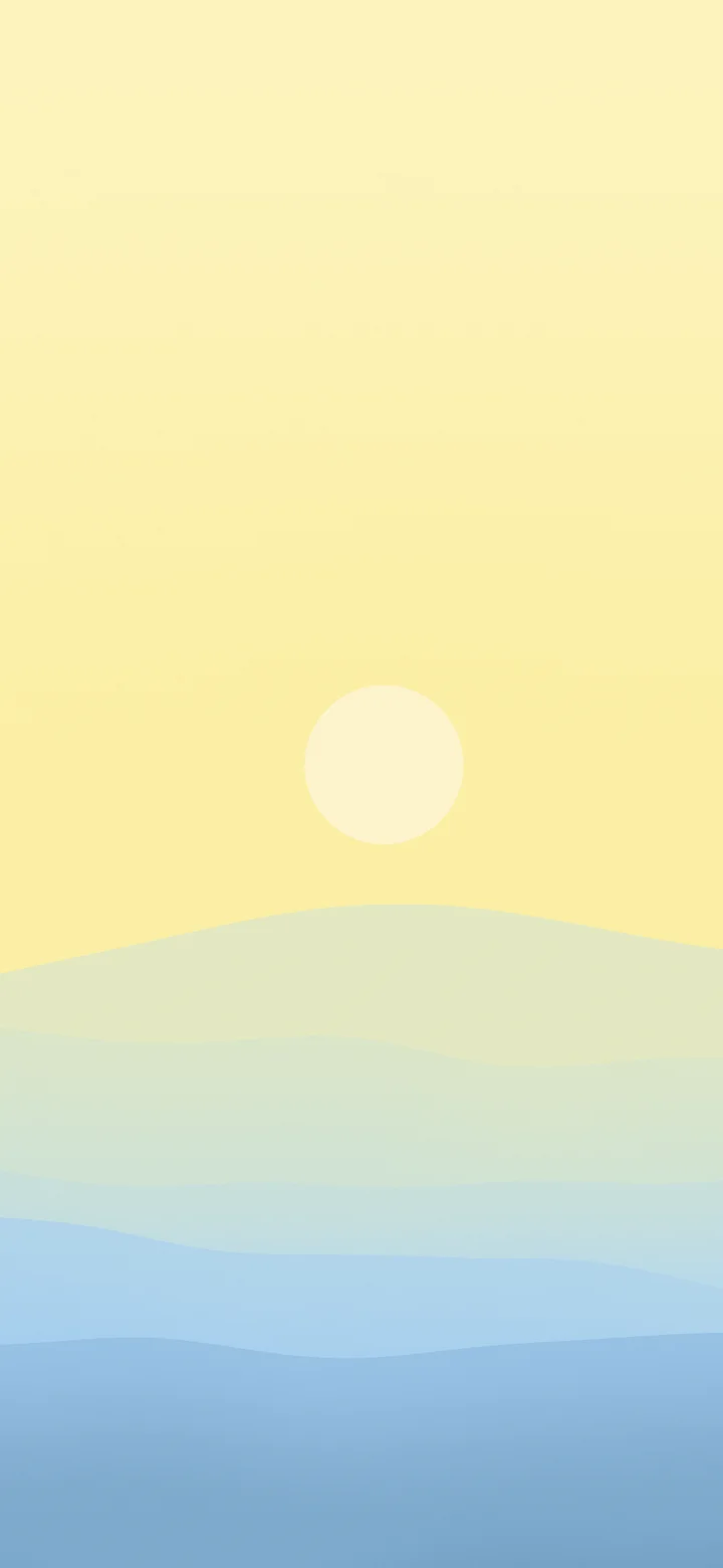 Light Blue and Pastel Yellow Minimalist Desert Dunes wallpaper for iPhone and Android