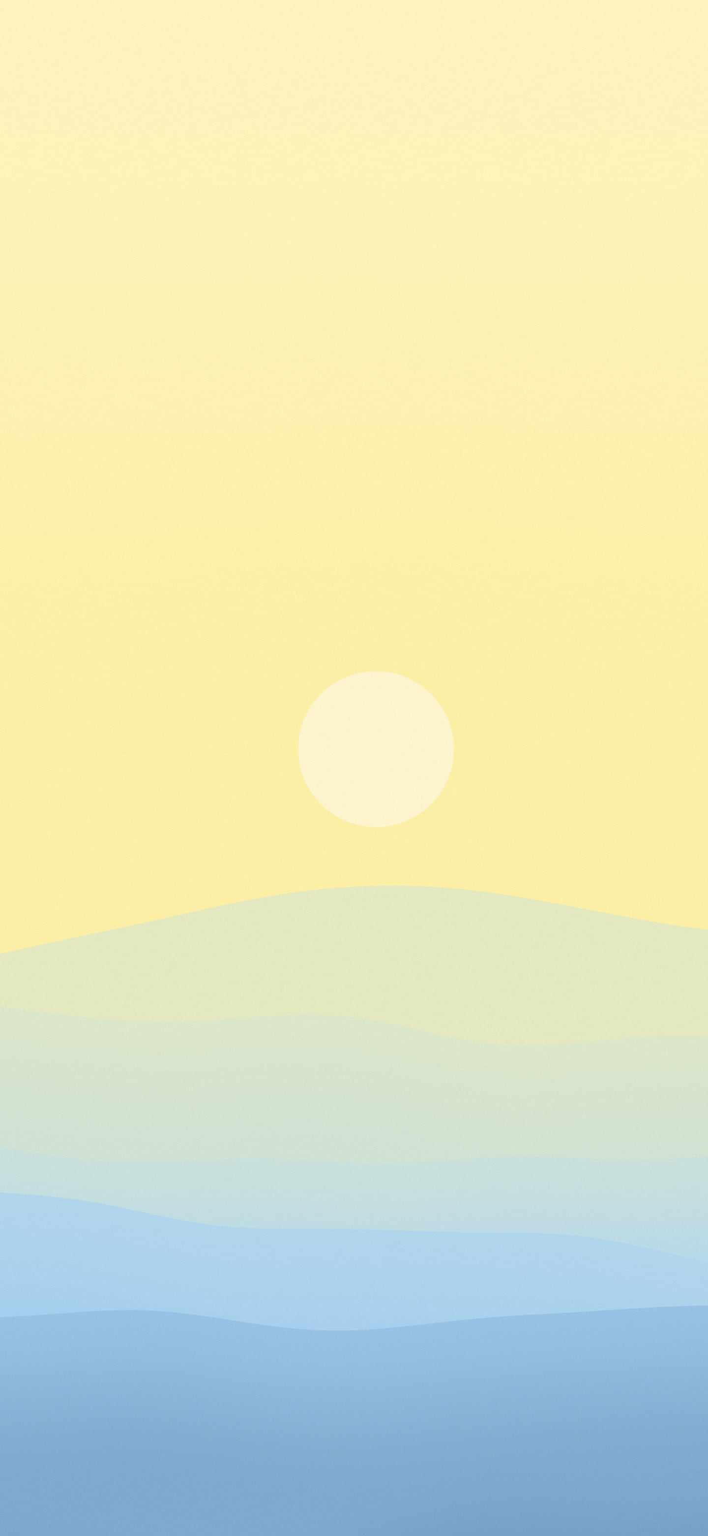 Light Blue and Pastel Yellow Minimalist Desert Dunes wallpaper for iPhone and Android