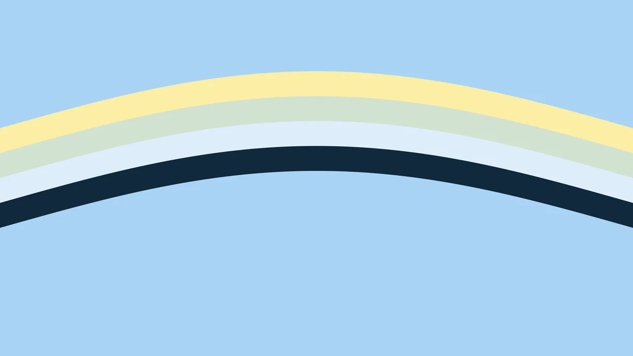 Light Blue and Pastel Yellow Retro Stripe desktop wallpaper in 4K