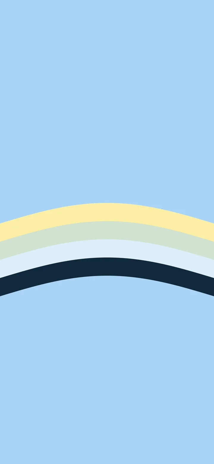 Light Blue and Pastel Yellow Retro Stripe wallpaper for iPhone and Android