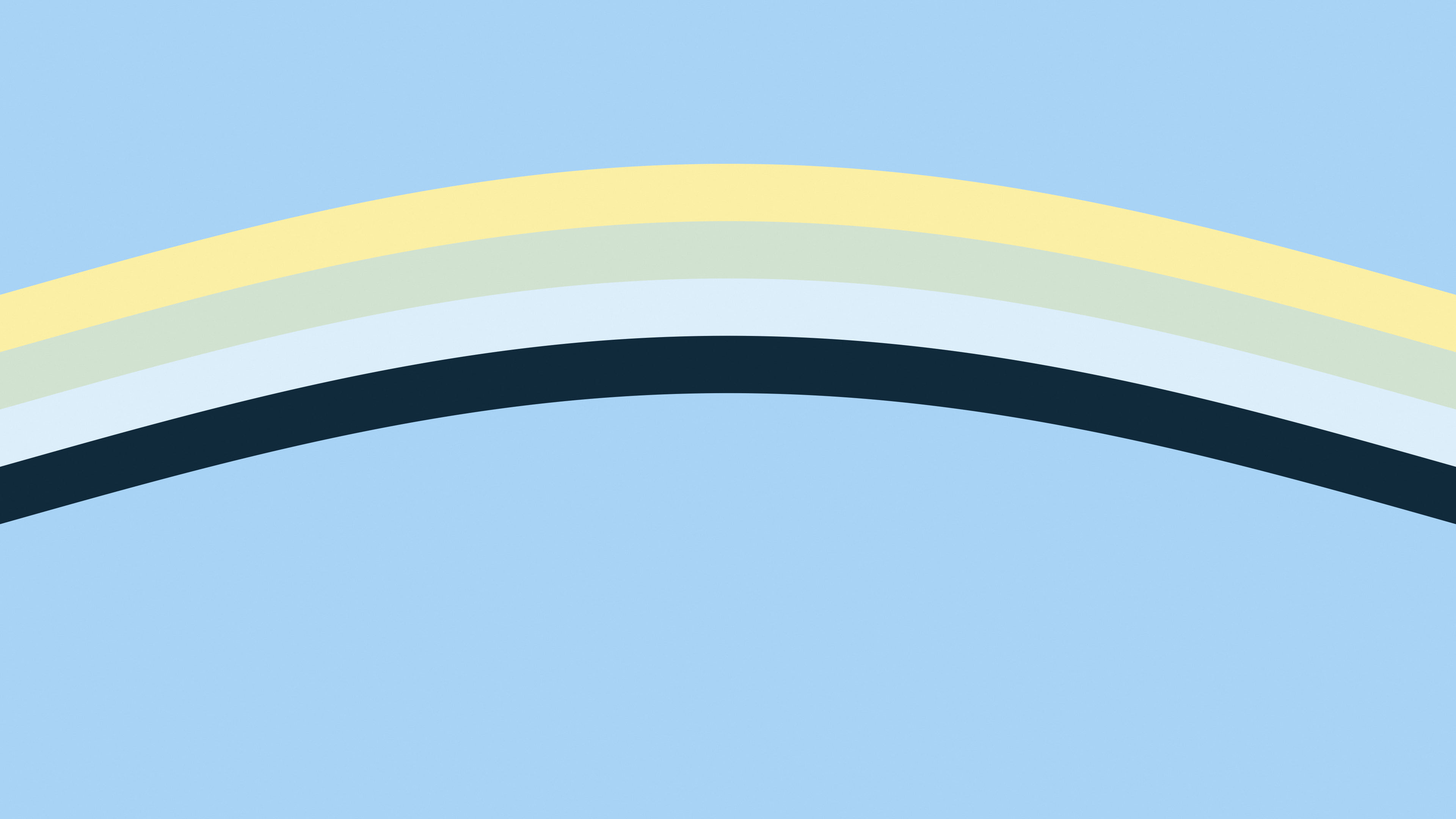 Light Blue and Pastel Yellow Retro Stripe desktop wallpaper in 4K