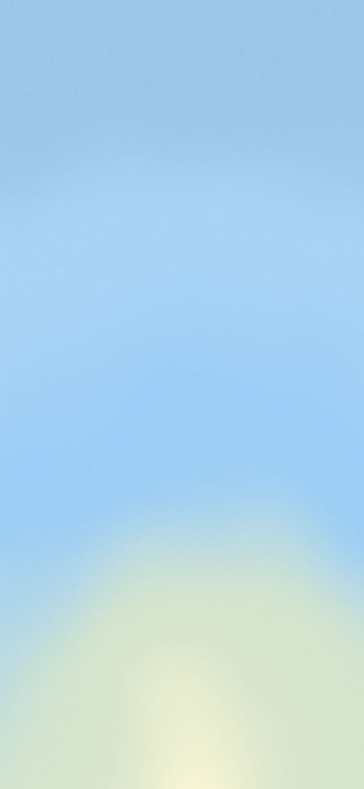 Light Blue and Pastel Yellow Sunrise Aura Gradient wallpaper for iPhone and Android