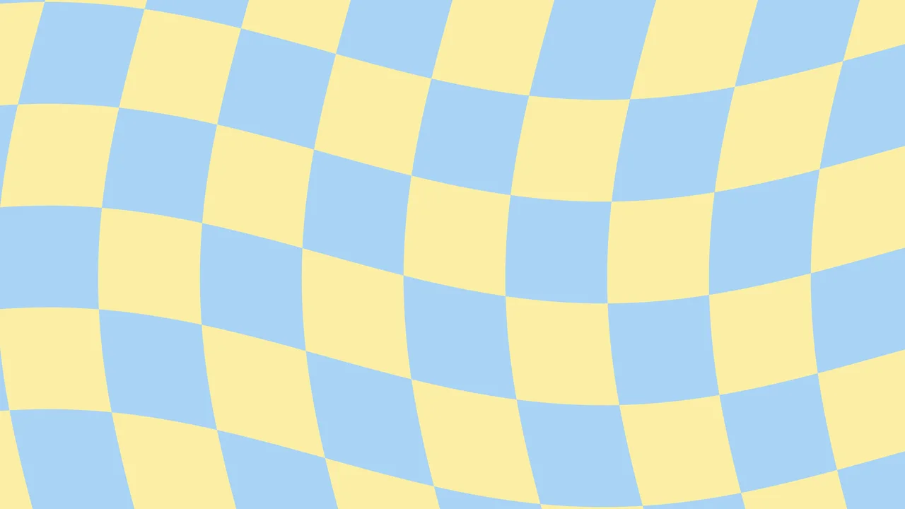Light Blue and Pastel Yellow Wavy Checkered desktop wallpaper in 4K