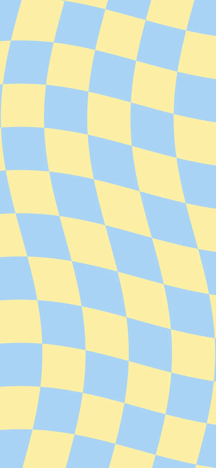Light Blue and Pastel Yellow Wavy Checkered wallpaper for iPhone and Android