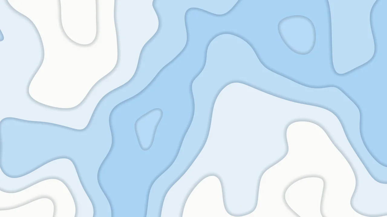 Light Blue and White Layered Topographic desktop wallpaper in 4K