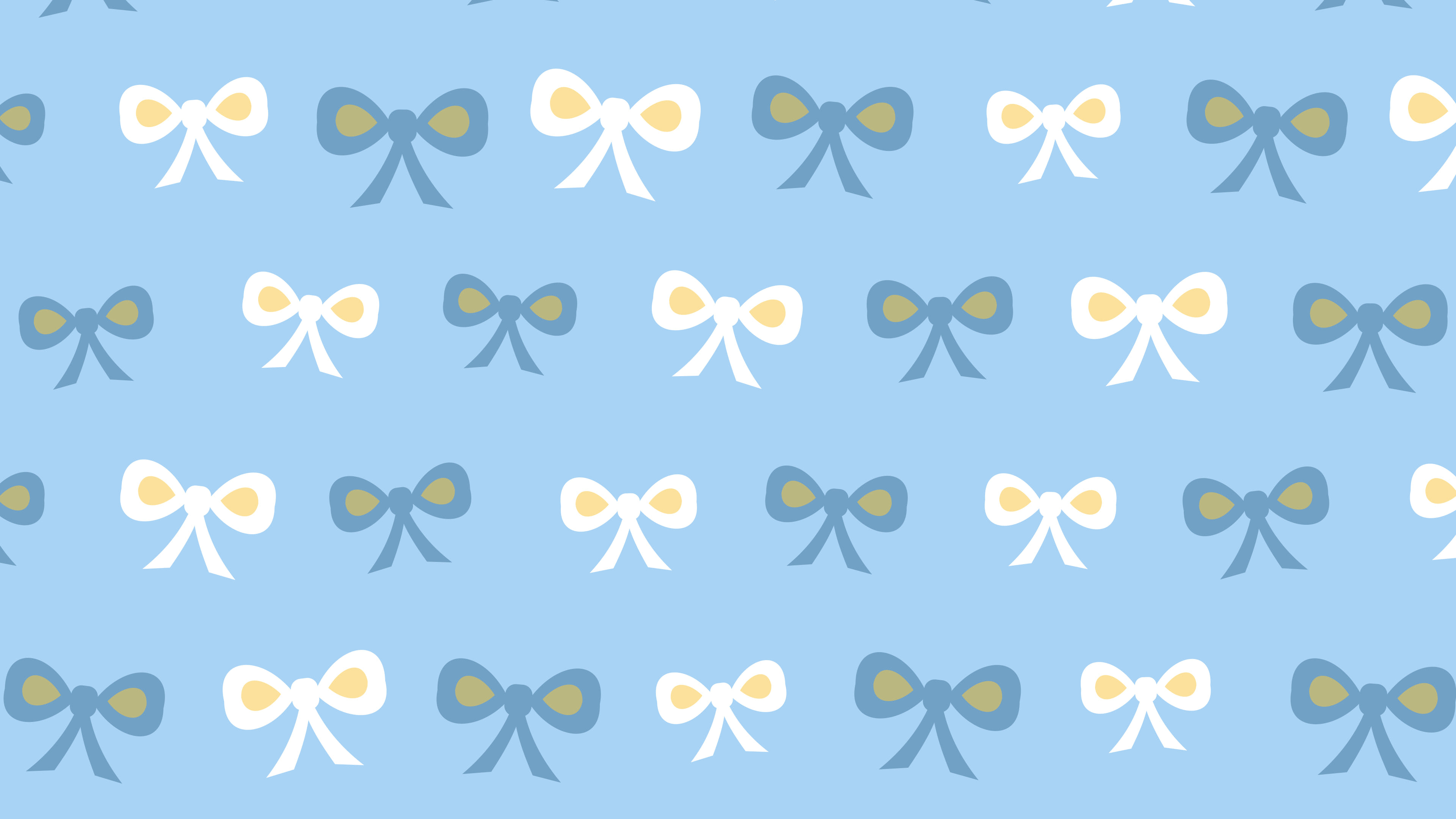 Light Blue Bow Pattern desktop wallpaper in 4K
