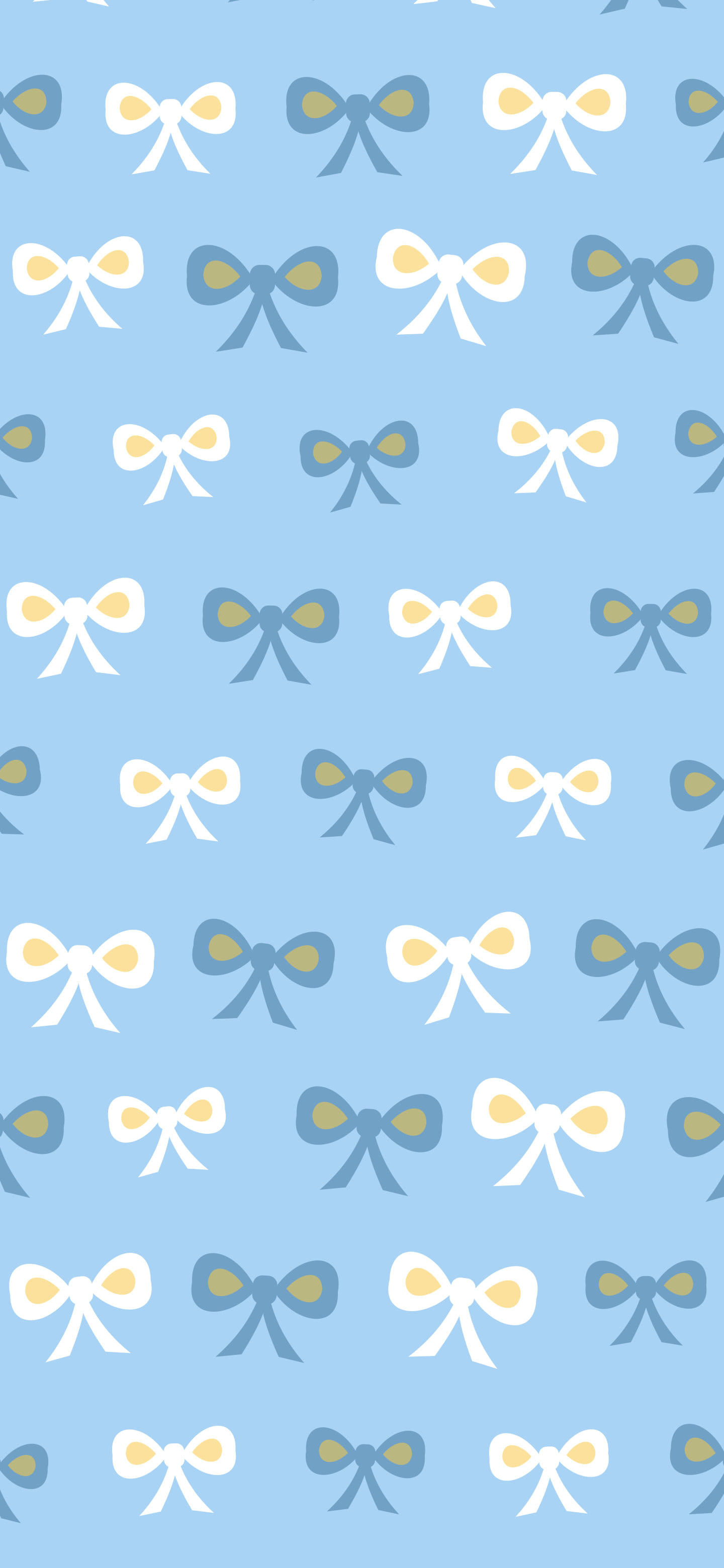 Light Blue Bow Pattern wallpaper for iPhone and Android