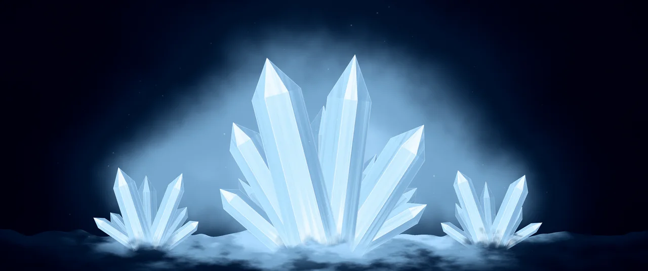 Light Blue Crystal Cluster ultrawide wallpaper, 3440 × 1440