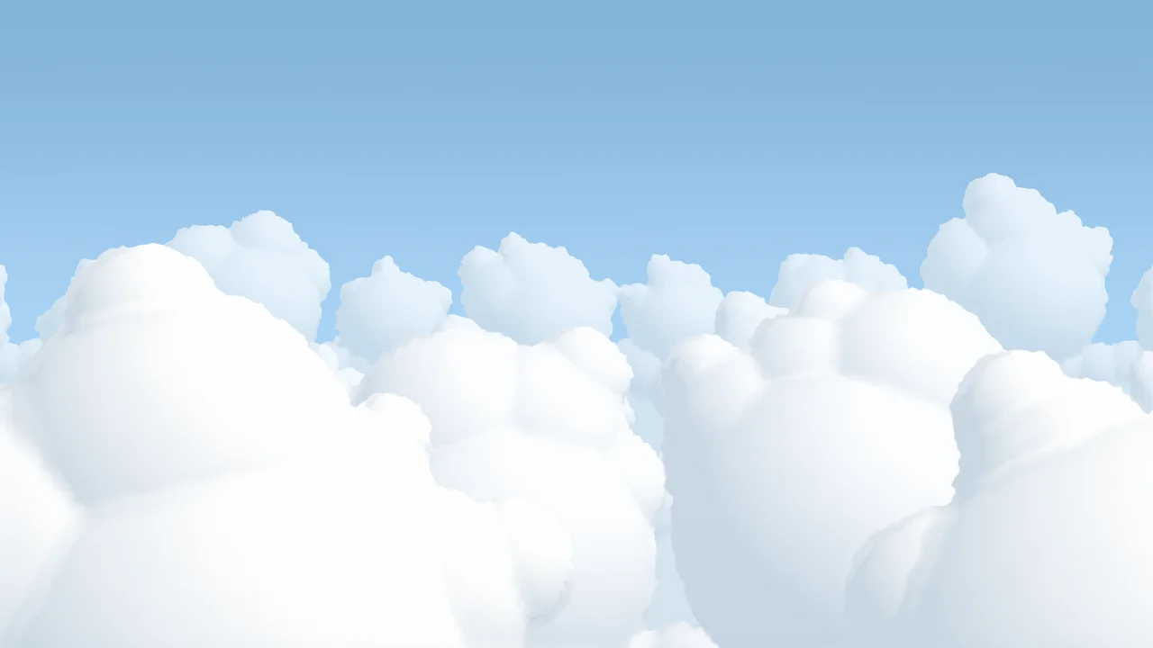 Light Blue Fluffy Clouds desktop wallpaper in 4K