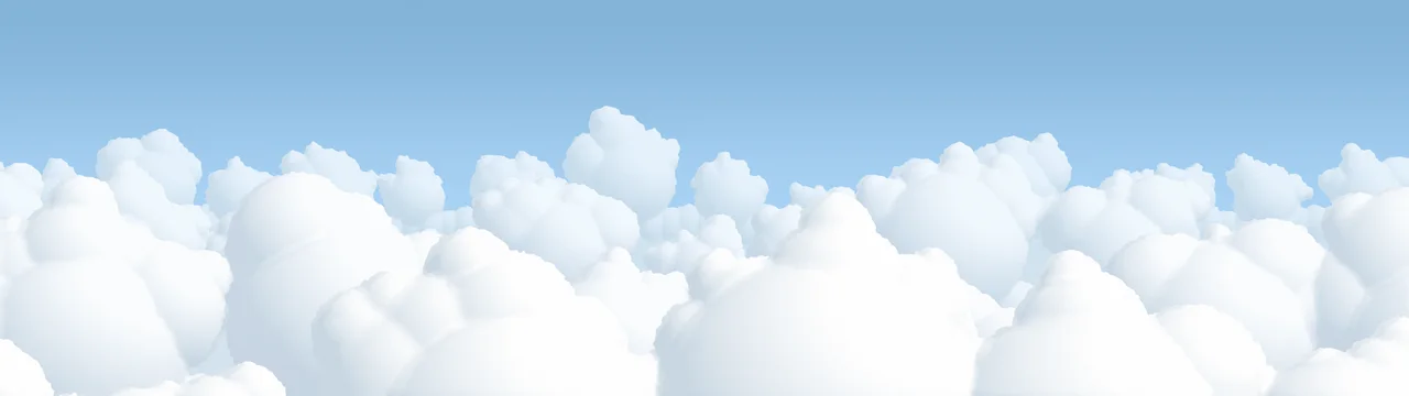 Light Blue Fluffy Clouds dual monitor wallpaper, 7680 × 2160